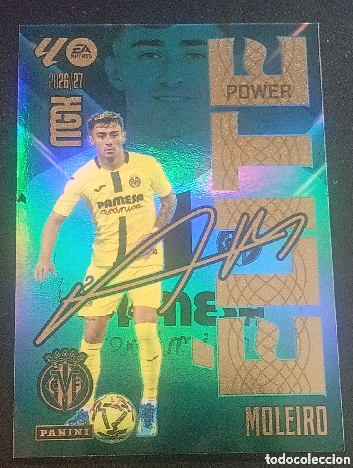Cromos de f&uacute;tbol: 11p elite power MOLEIRO VILLARREAL MEGACRACKS 2026 2027 26 27 CARDS PANINI PARALELA 11 P