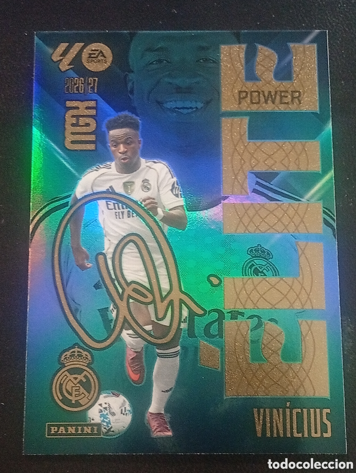 Cromos de f&uacute;tbol: 18p elite power VINI VINICIUS REAL MADRID MEGACRACKS 2026 2027 26 27 CARDS PANINI PARALELA 18 P