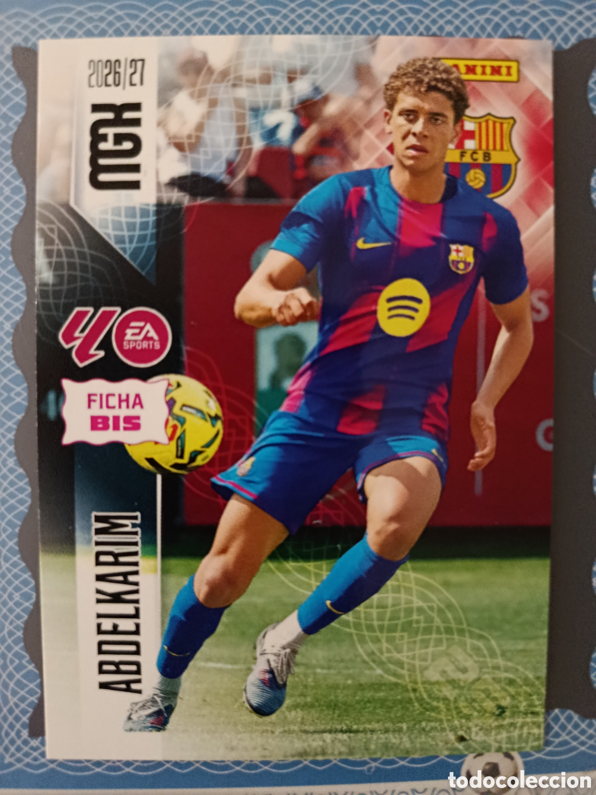 Cromos de f&uacute;tbol: MEGACRACKS 2026 2027 26 27 - PANINI - N&ordm; 90 BIS ABDELKARIM BARCELONA FICHA BIS