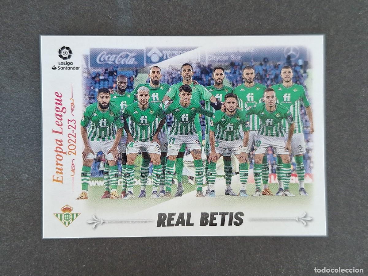 Cromos de f&uacute;tbol: L2 EQUIPO REAL BETIS CUADRO DE HONOR LIGA ESTE 2022 2023 22 23 NUNCA PEGADO SIN PEGAR