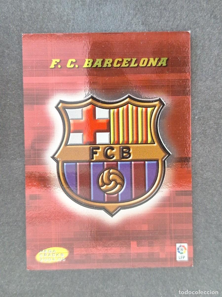 Cromos de f&uacute;tbol: L3 ESCUDO F. C. BARCELONA 55 PANINI MEGACRACKS 2004 2005 04 05