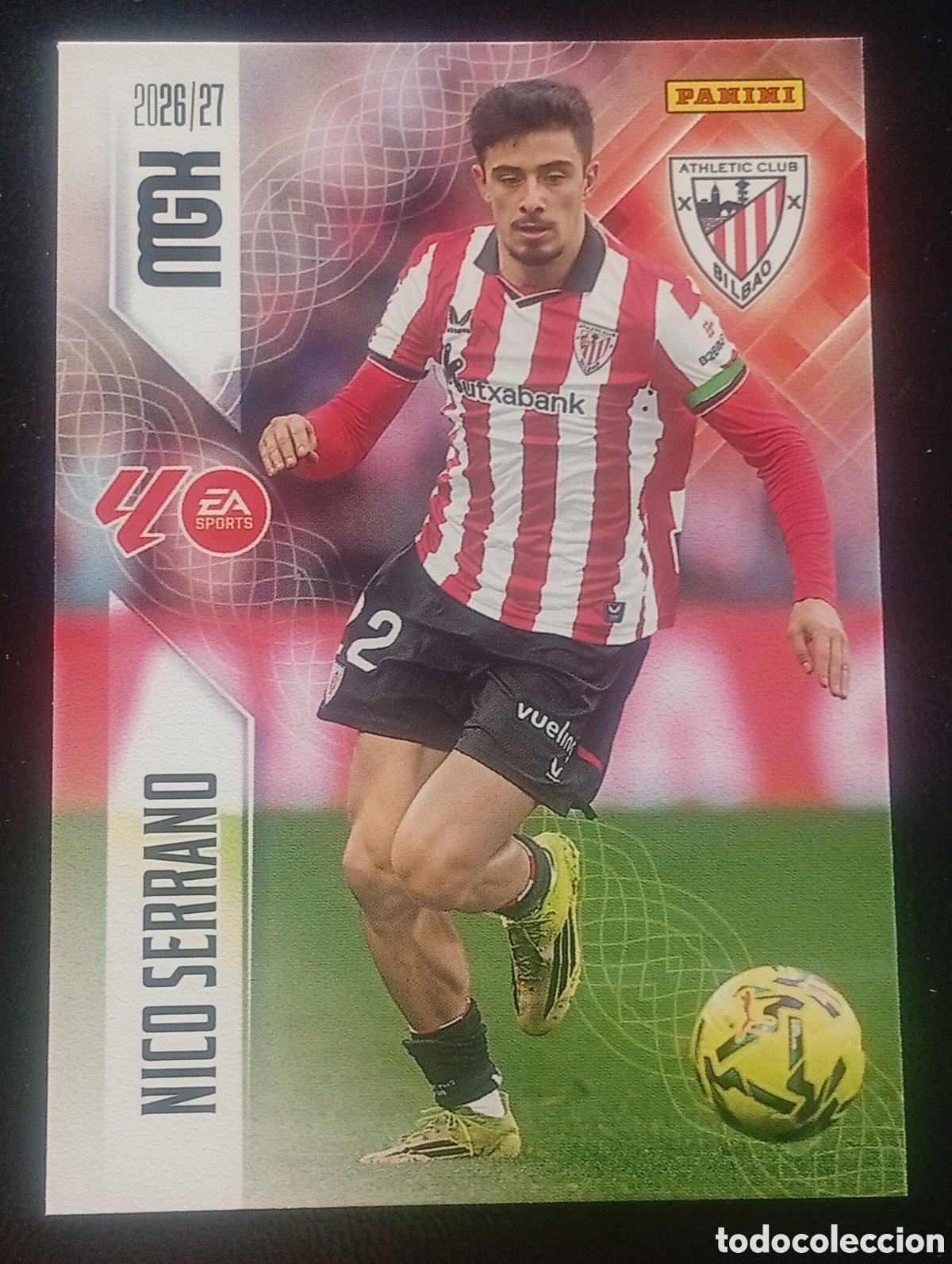 Cromos de f&uacute;tbol: 49 NICO SERRANO ATHLETIC DE BILBAO MEGACRACKS 2026 2027 26 27 CARDS PANINI