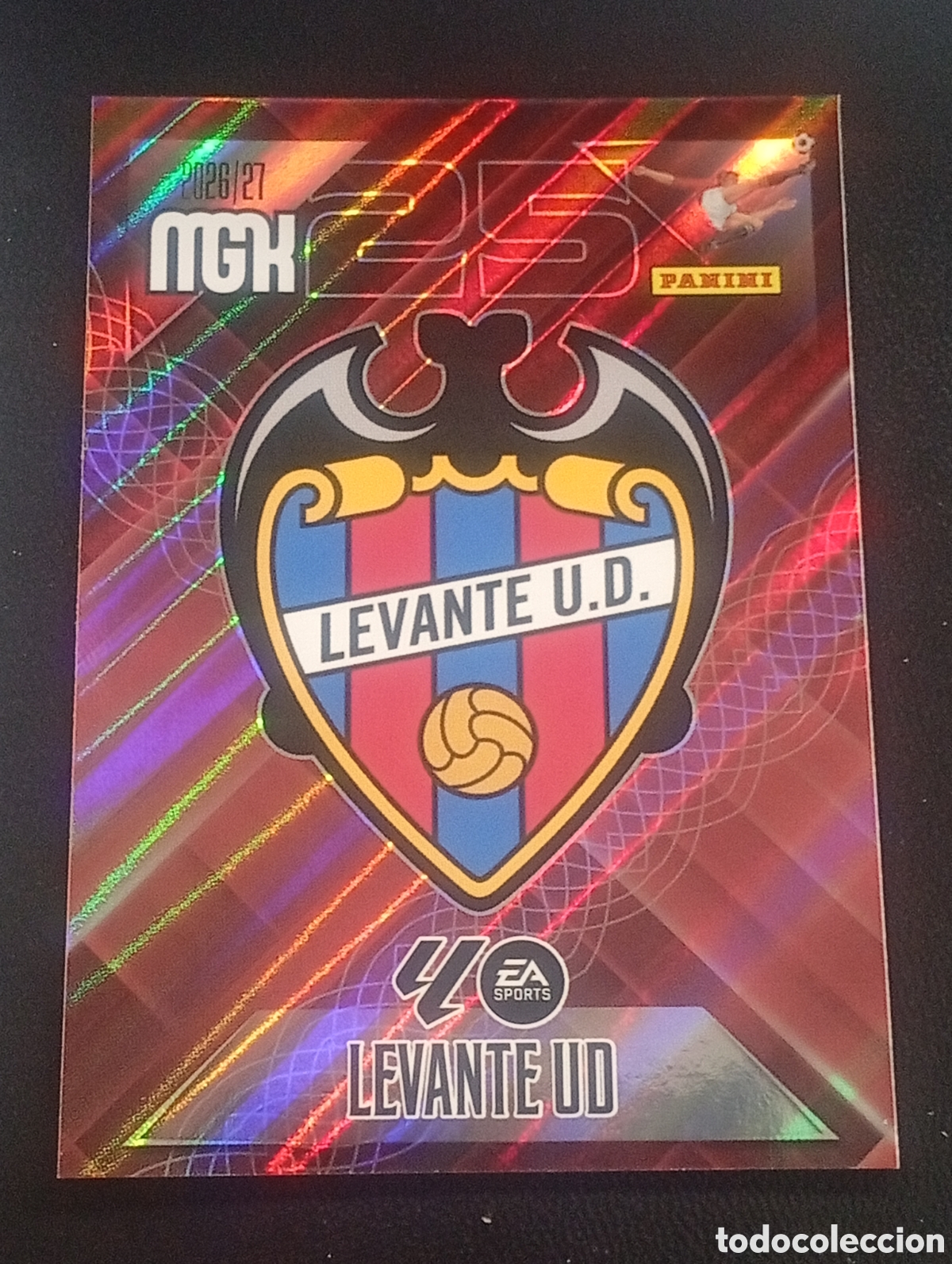 Cromos de f&uacute;tbol: 199 escudo LEVANTE MEGACRACKS 2026 2027 26 27 CARDS PANINI
