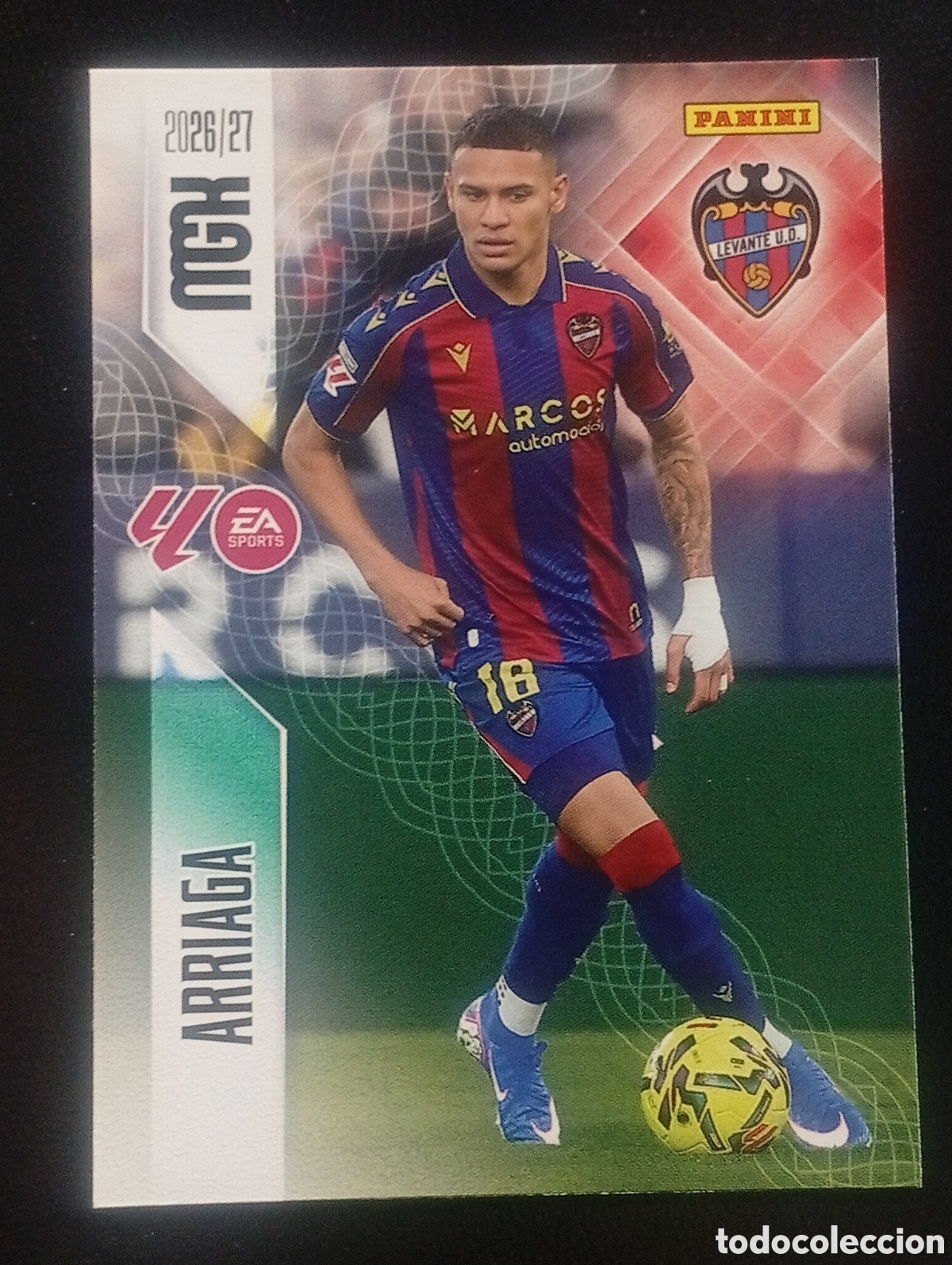 Cromos de f&uacute;tbol: 208 ARRIAGA LEVANTE MEGACRACKS 2026 2027 26 27 CARDS PANINI