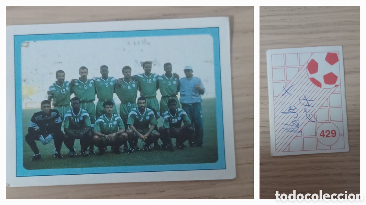 Cromos de f&uacute;tbol: CROMO EQUIPO/ALINEACI&Oacute;N ARABIA SAUDI N 429 EDICIONES ESTADIO MUNDIAL EEUU 94 SIN PEGAR