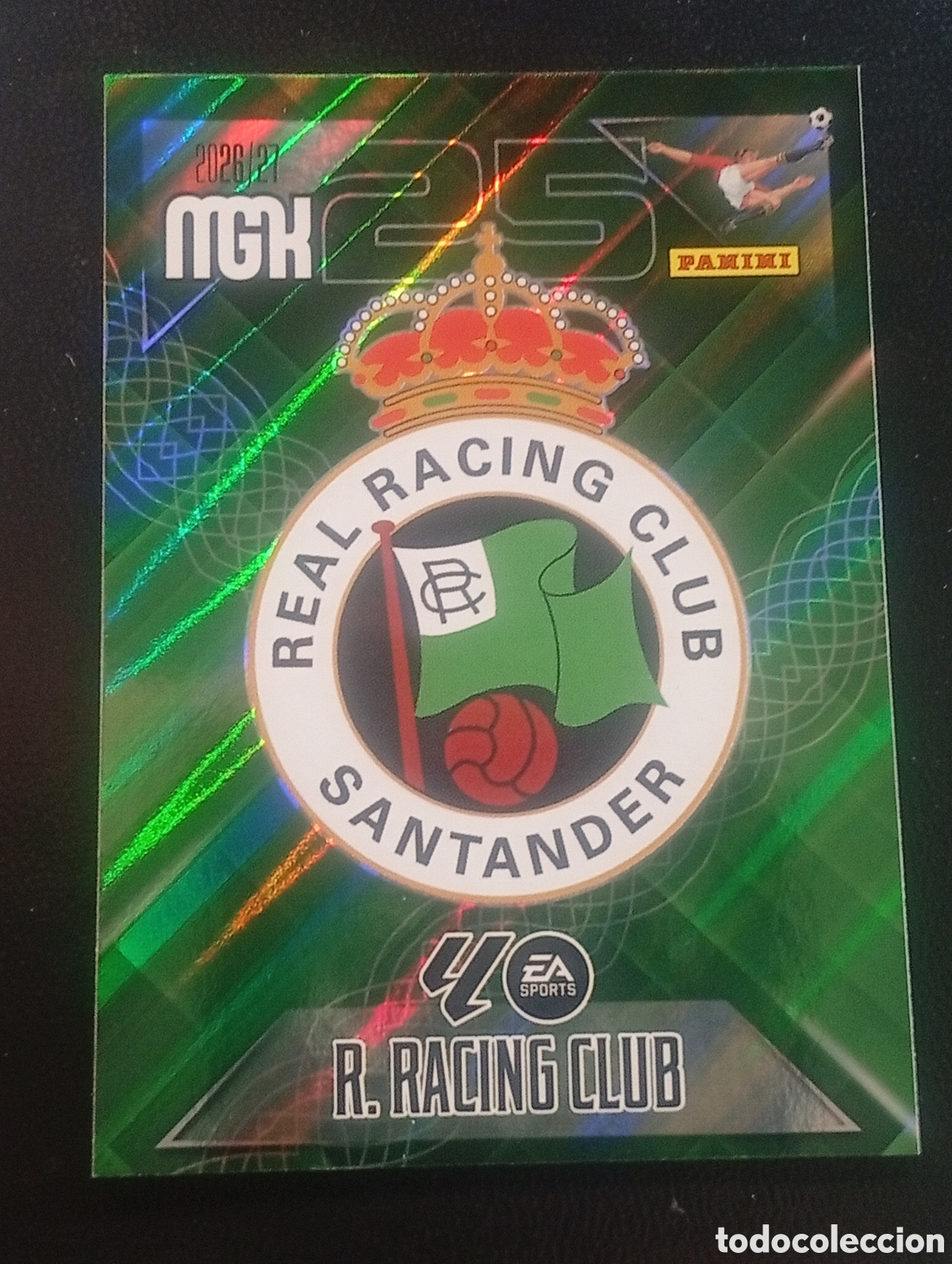 Cromos de f&uacute;tbol: 271 escudo RACING DE SANTANDER MEGACRACKS 2026 2027 26 27 CARDS PANINI