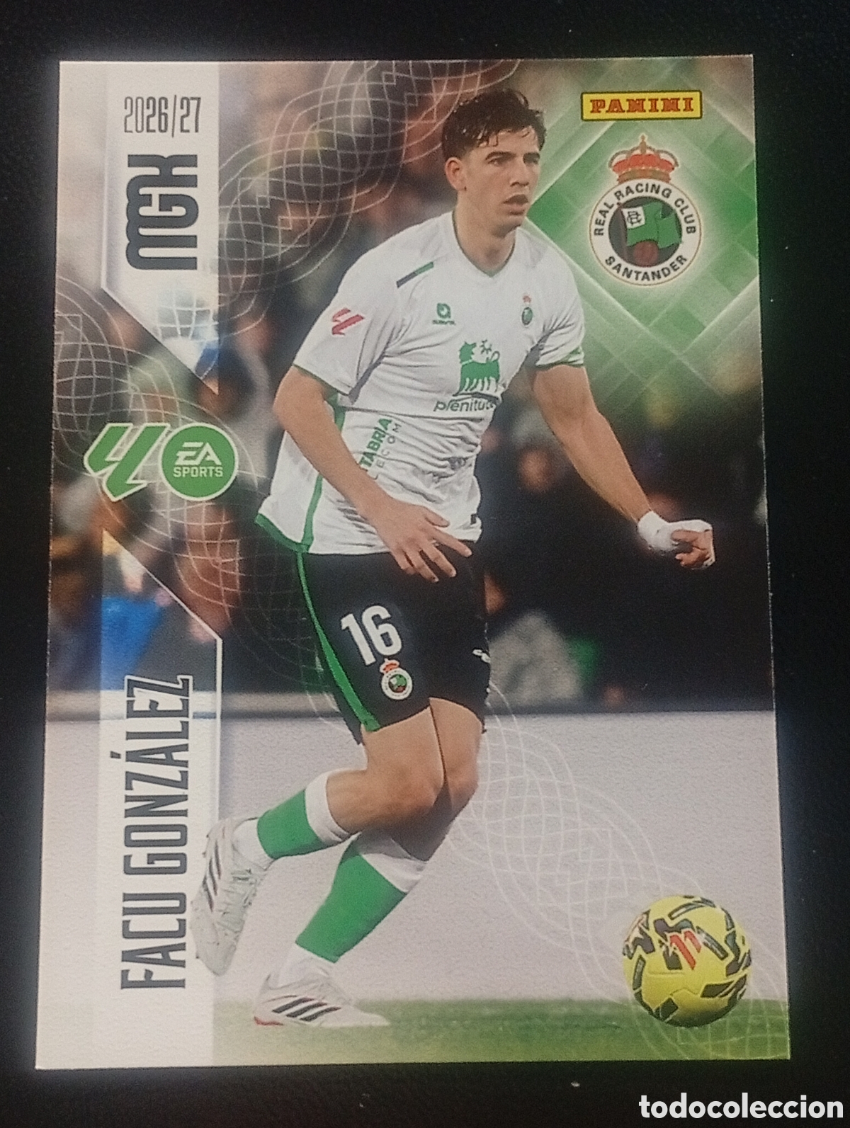 Cromos de f&uacute;tbol: 276 FACU GONZALEZ RACING DE SANTANDER MEGACRACKS 2026 2027 26 27 CARDS PANINI