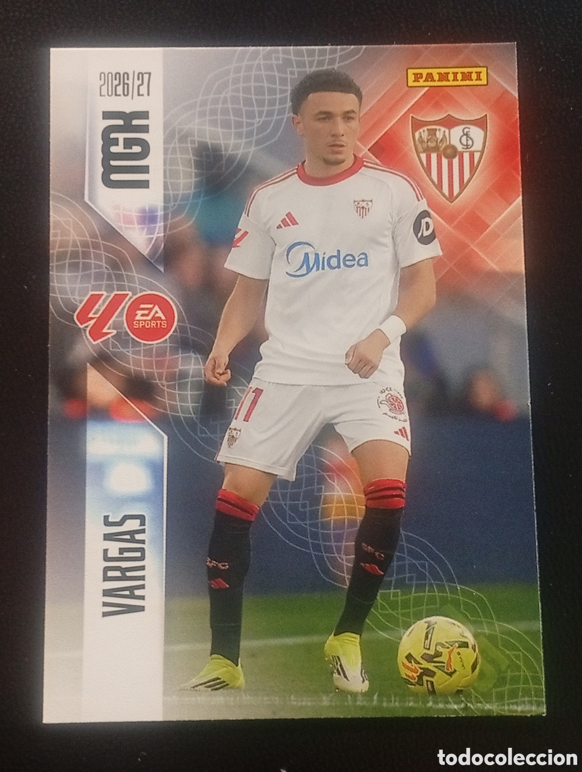 Cromos de f&uacute;tbol: 337 VARGAS SEVILLA MEGACRACKS 2026 2027 26 27 CARDS PANINI