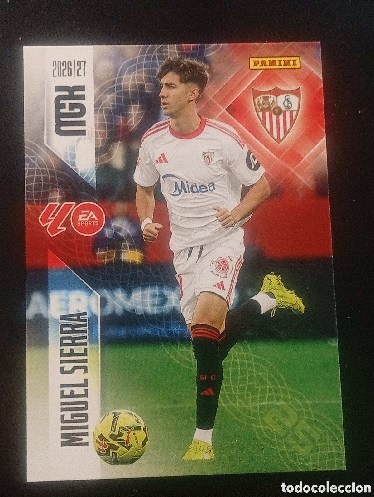 Cromos de f&uacute;tbol: 338 MIGUEL SIERRA SEVILLA MEGACRACKS 2026 2027 26 27 CARDS PANINI