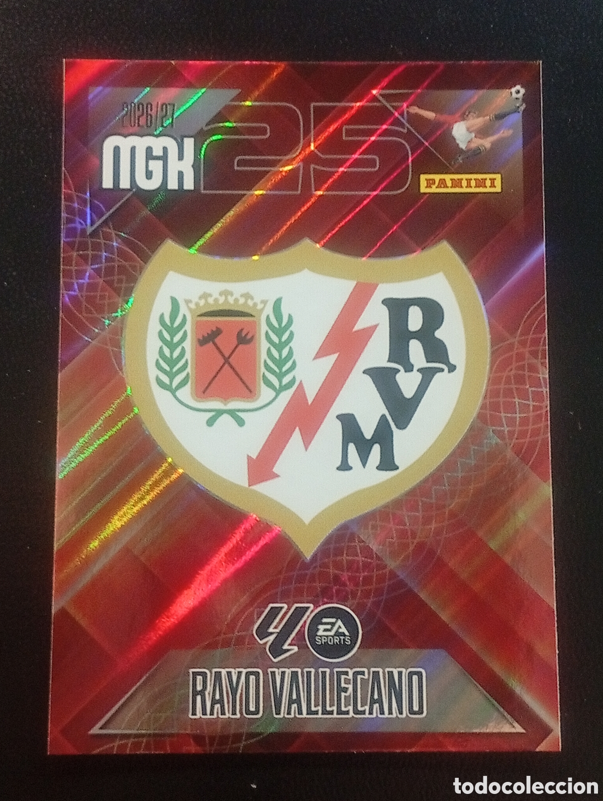 Cromos de f&uacute;tbol: 289 escudo RAYO VALLECANO MEGACRACKS 2026 2027 26 27 CARDS PANINI