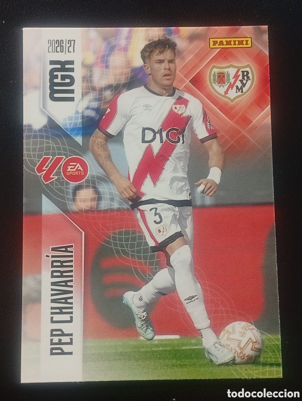 Cromos de f&uacute;tbol: 297 PEP CHAVARRIA RAYO VALLECANO MEGACRACKS 2026 2027 26 27 CARDS PANINI