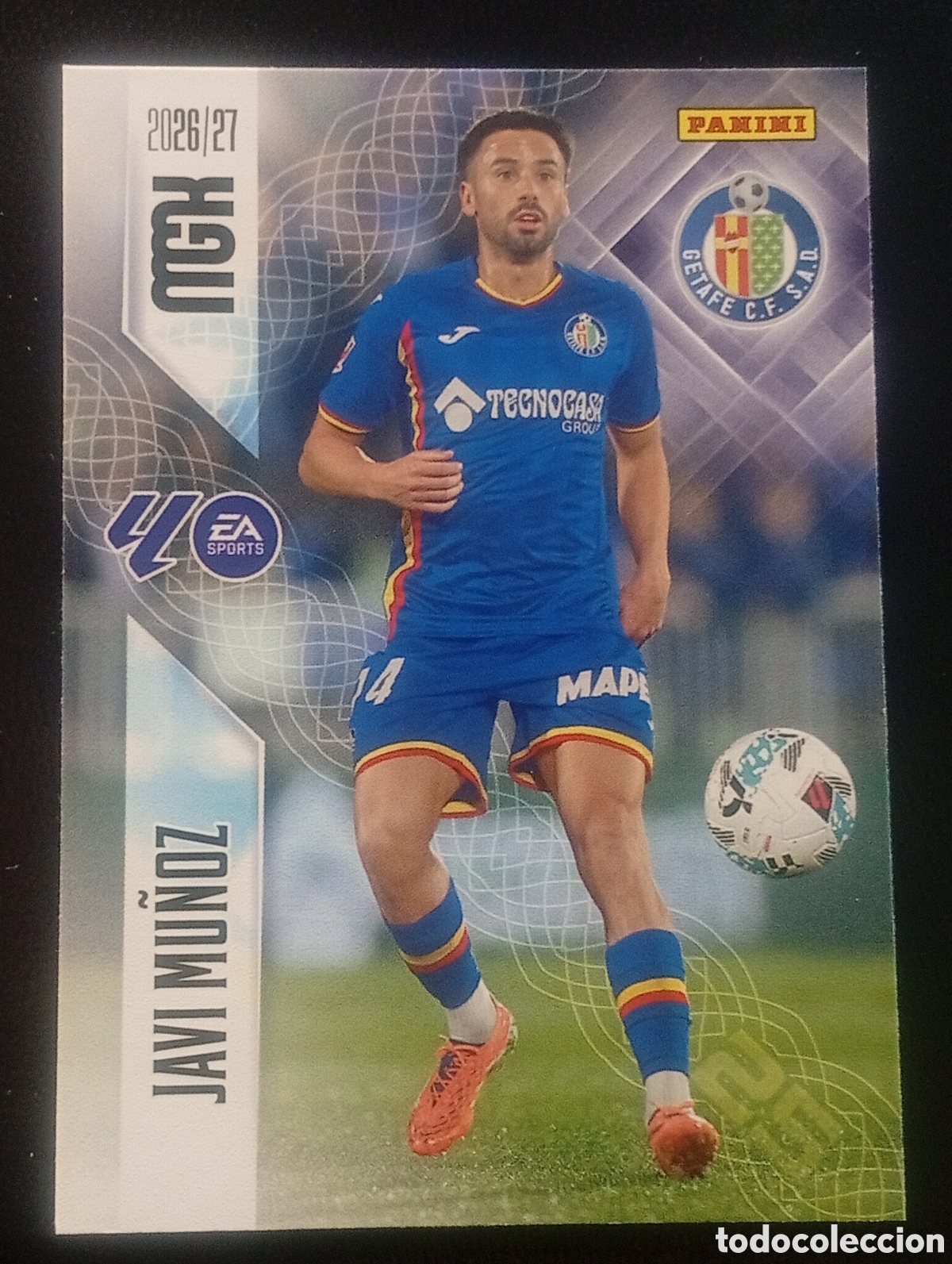 Cromos de f&uacute;tbol: 191 JAVI MU&Ntilde;OZ GETAFE MEGACRACKS 2026 2027 26 27 CARDS PANINI