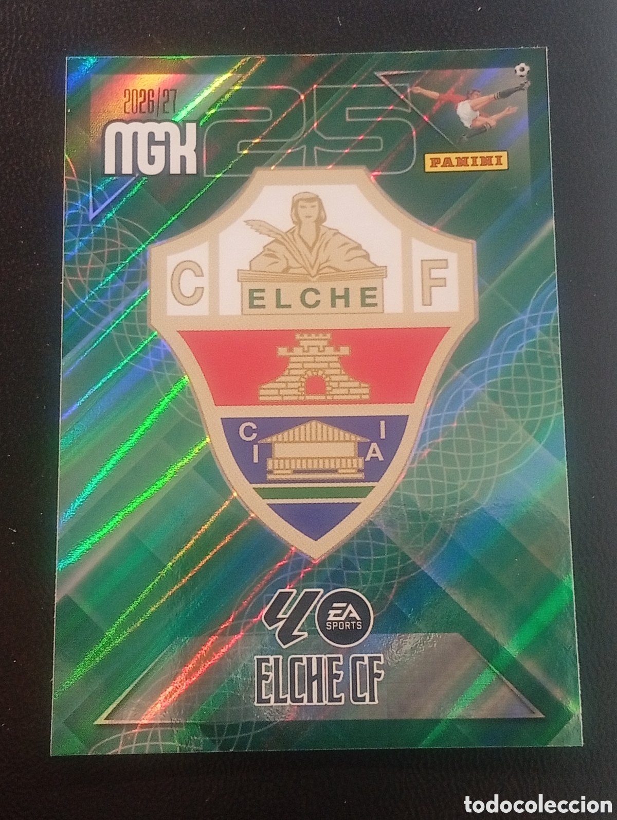 Cromos de f&uacute;tbol: 145 escudo ELCHE MEGACRACKS 2026 2027 26 27 CARDS PANINI