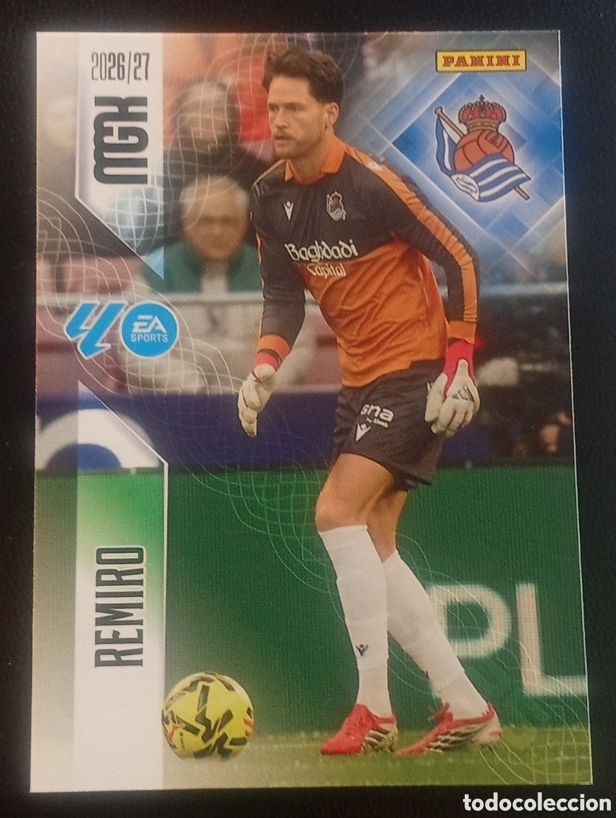 Cromos de f&uacute;tbol: 308 REMIRO REAL SOCIEDAD MEGACRACKS 2026 2027 26 27 CARDS PANINI