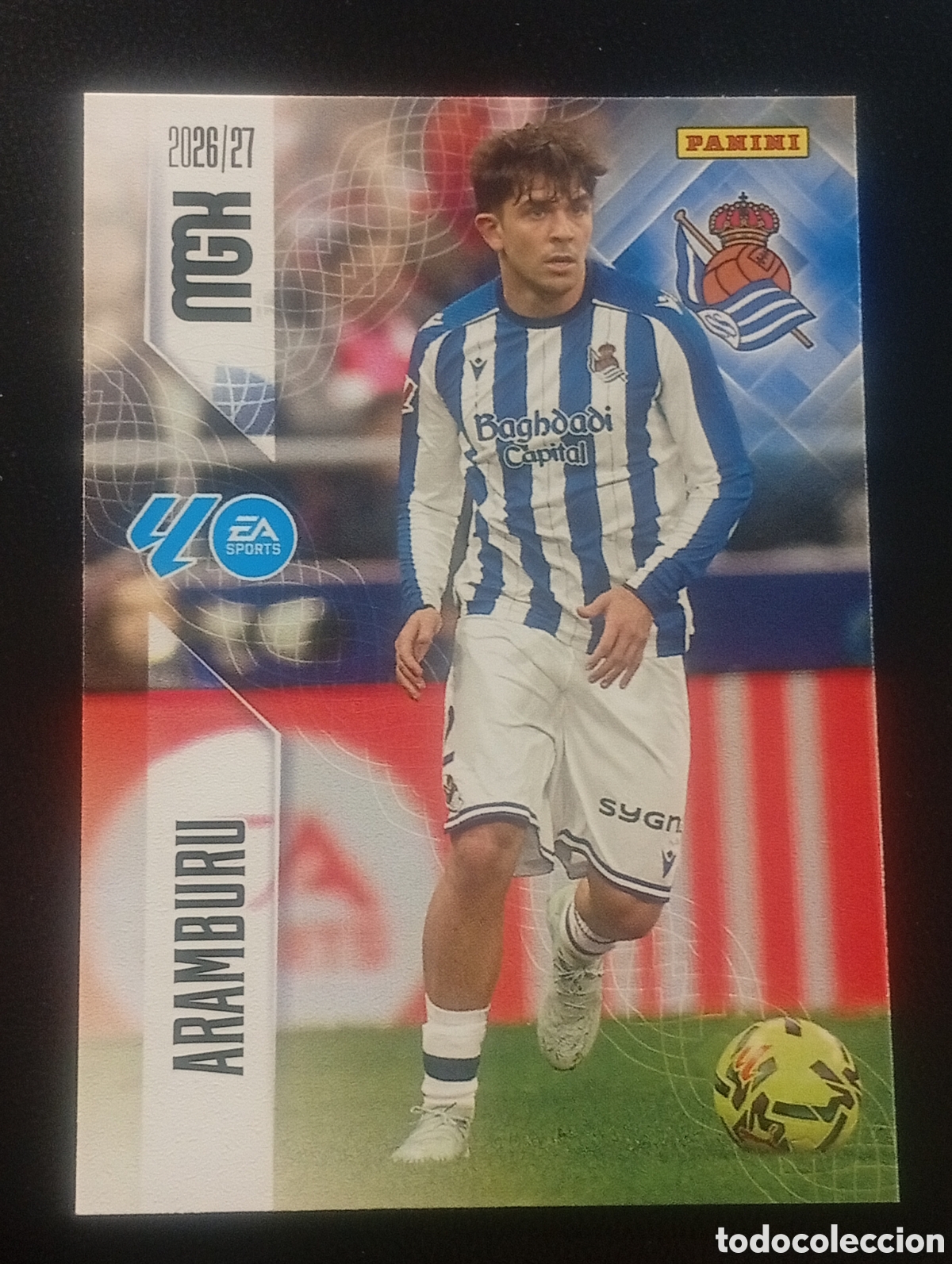 Cromos de f&uacute;tbol: 310 ARAMBURU REAL SOCIEDAD MEGACRACKS 2026 2027 26 27 CARDS PANINI