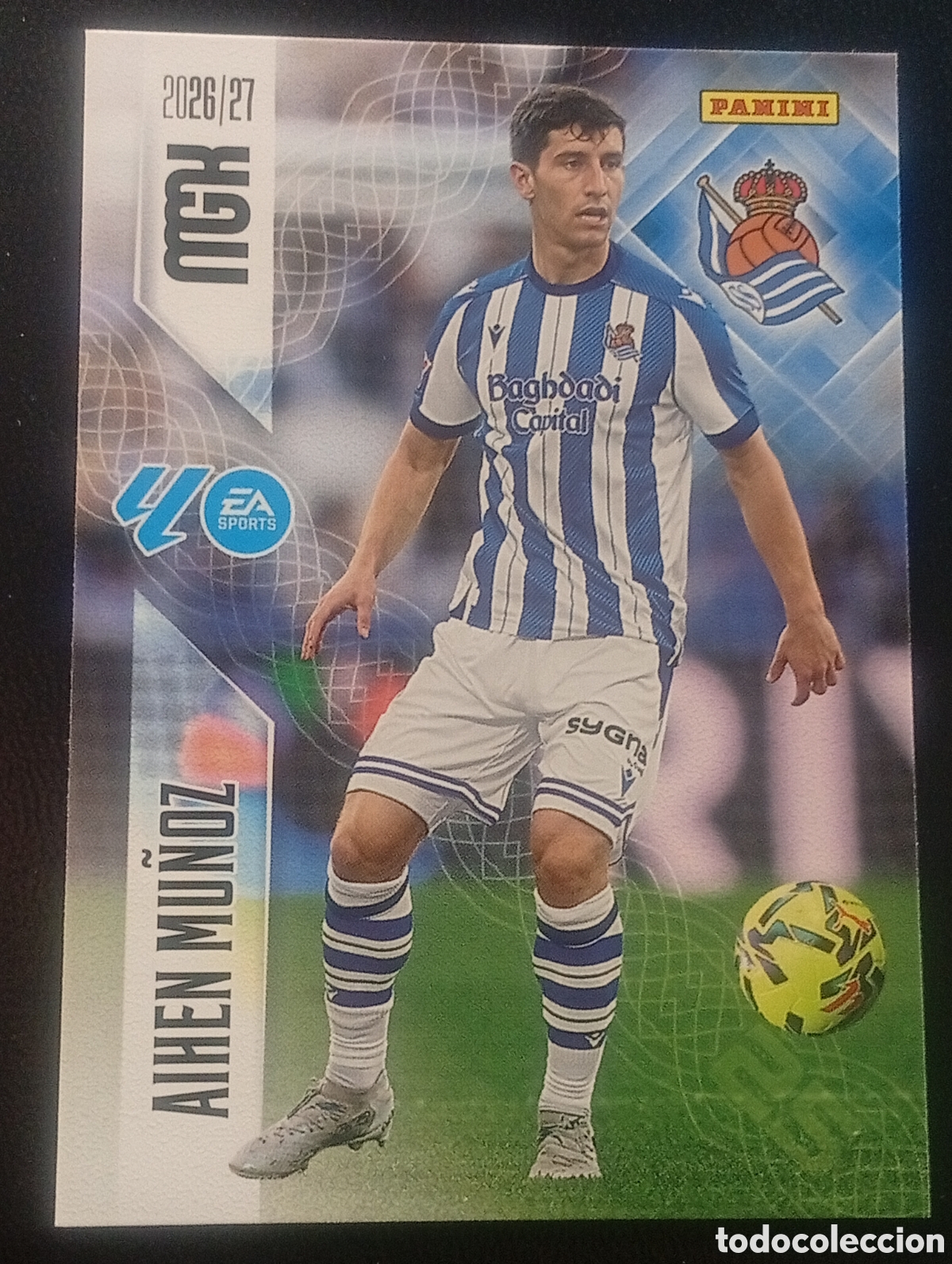 Cromos de f&uacute;tbol: 314 AIHEN MU&Ntilde;OZ REAL SOCIEDAD MEGACRACKS 2026 2027 26 27 CARDS PANINI