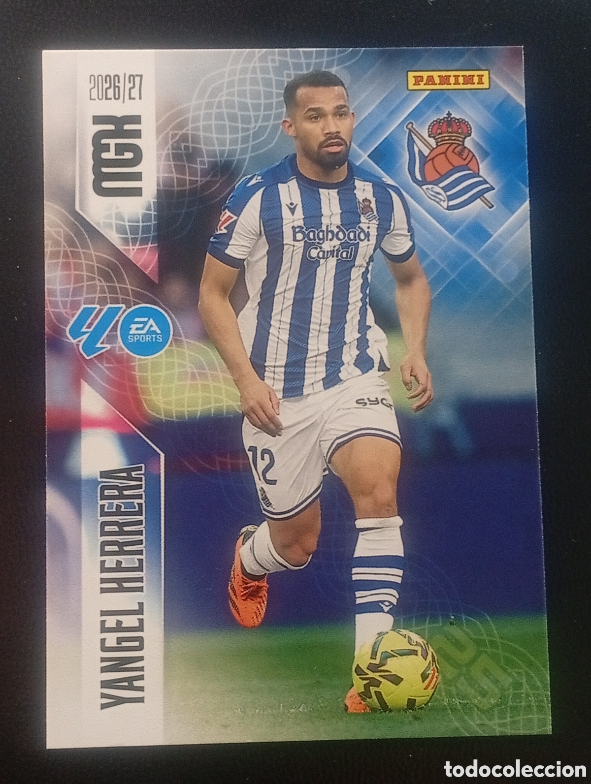 Cromos de f&uacute;tbol: 318 YANGEL HERRERA REAL SOCIEDAD MEGACRACKS 2026 2027 26 27 CARDS PANINI