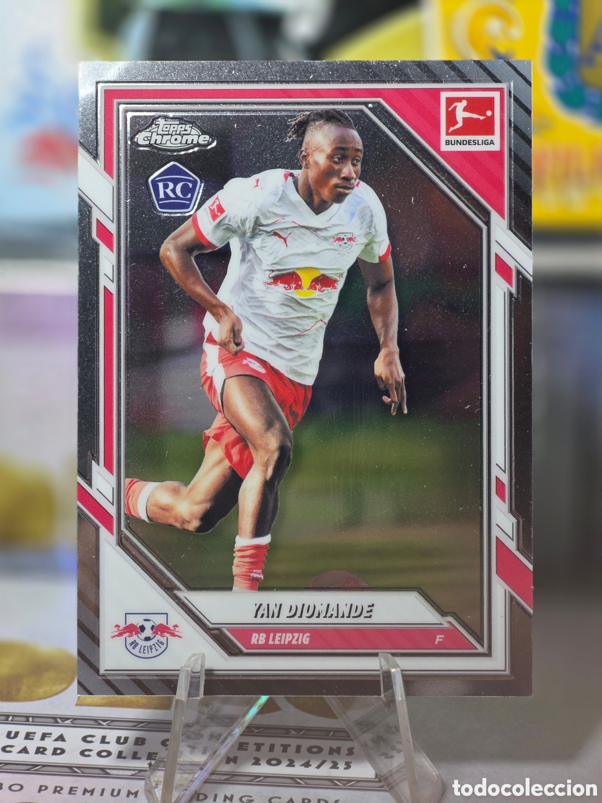Cromos de f&uacute;tbol: Yan Diomande RC Topps Chrome Bundesliga