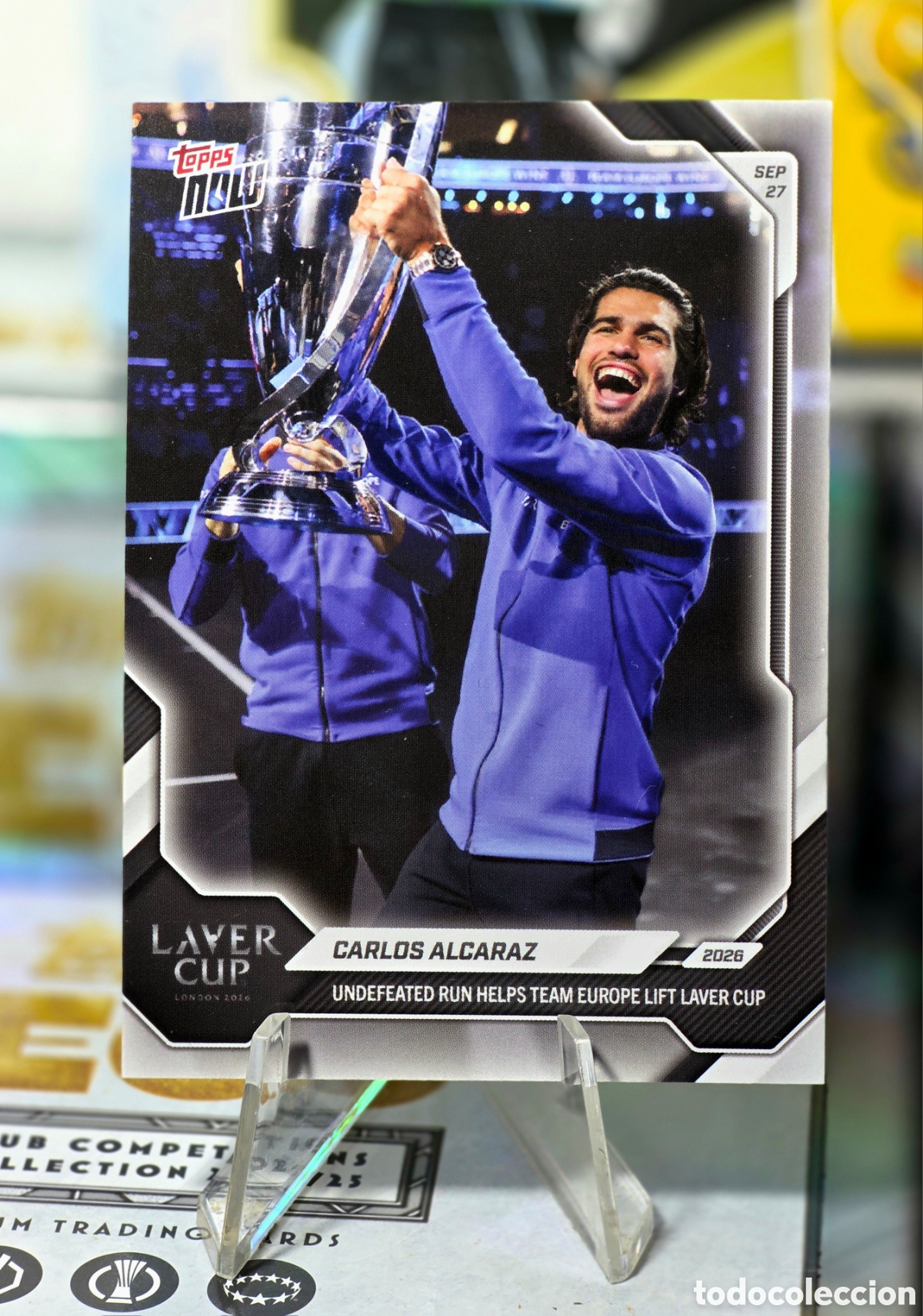 Cromos de f&uacute;tbol: Carlos Alcaraz Topps Now #27 Layer Cup