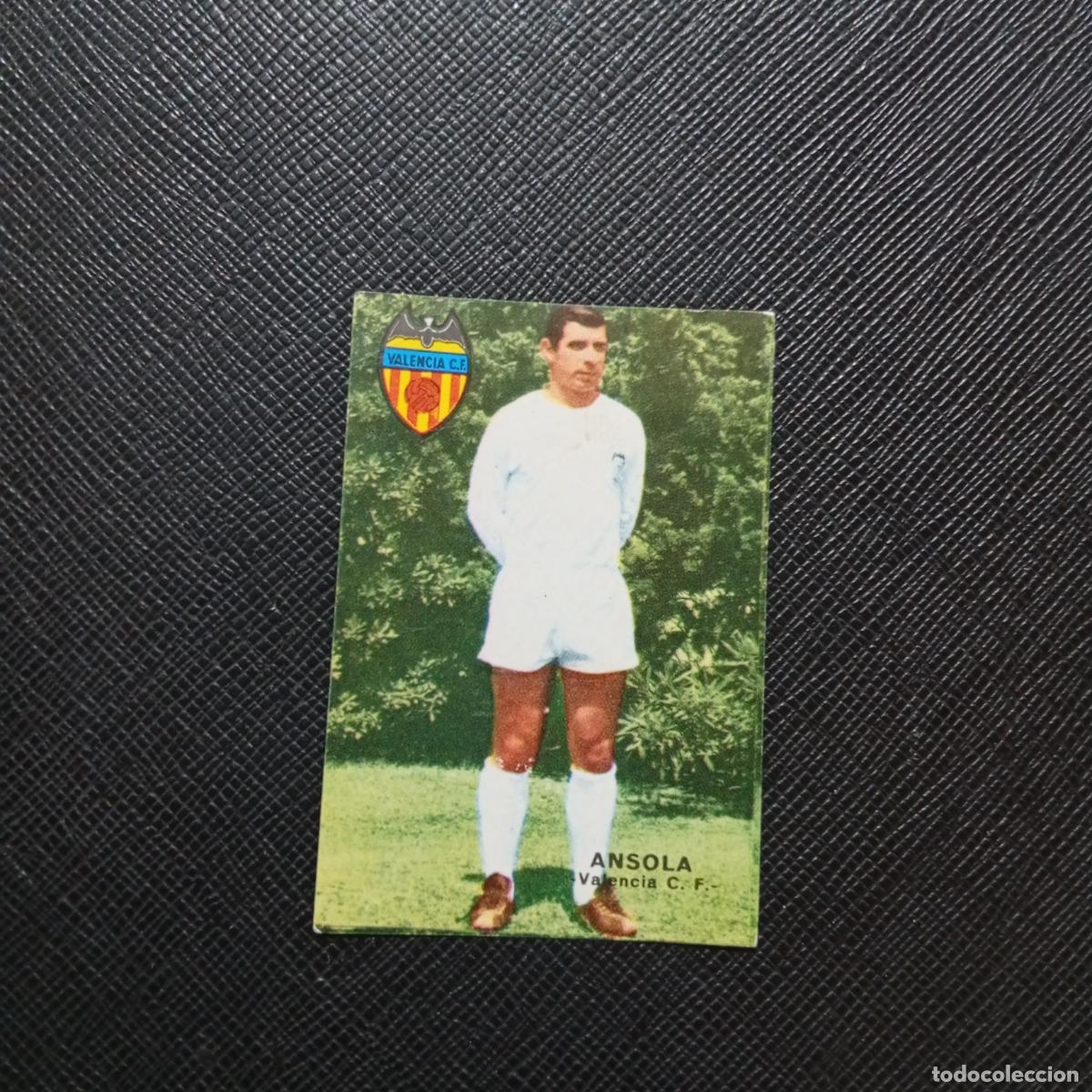 Cromos de f&uacute;tbol: ANSOLA VALENCIA FHER 1967 1968 CROMO FUTBOL 67 68 LIGA - SIN PEGAR - A43 PG46