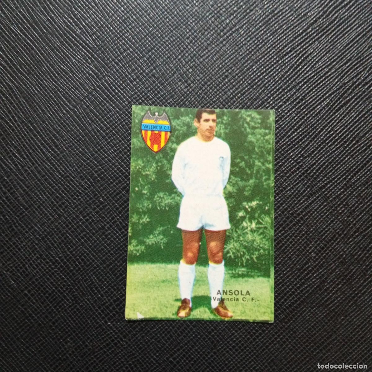Cromos de f&uacute;tbol: ANSOLA VALENCIA FHER 1967 1968 CROMO FUTBOL 67 68 LIGA - SIN PEGAR - A45 PG3