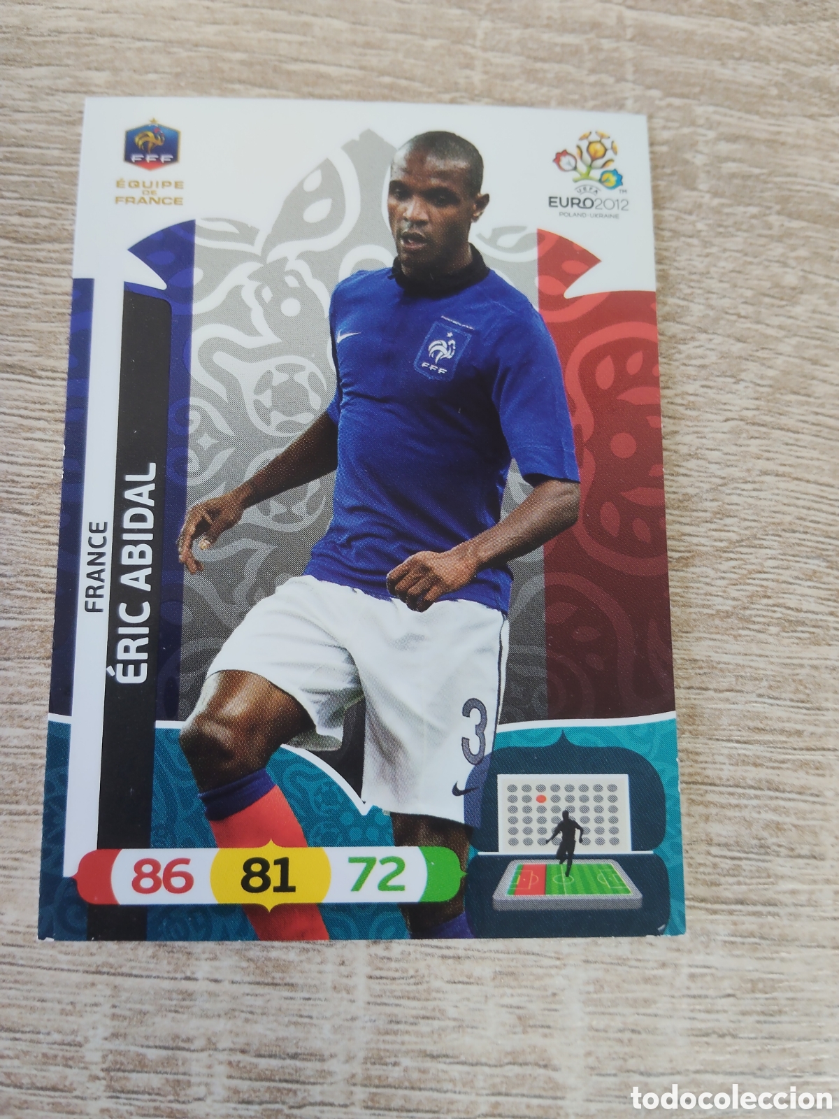 Cromos de f&uacute;tbol: Panini Adrenalyn euro 2012 Eric Abidal Francia