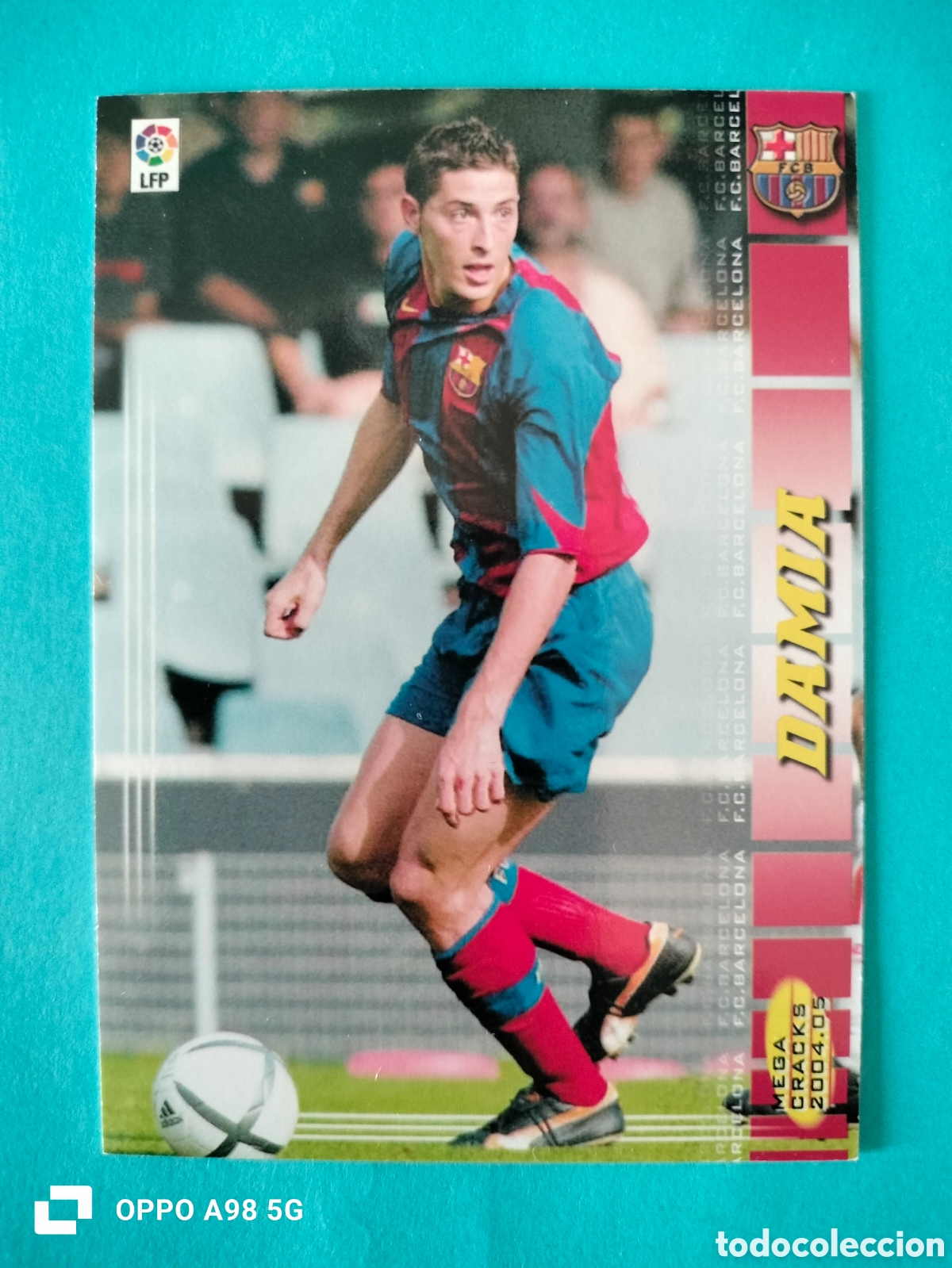 Football Stickers: Cromo card 58 bis 58bis Dami&agrave; Barcelona Megacracks 2004 2005 04 05 Panini
