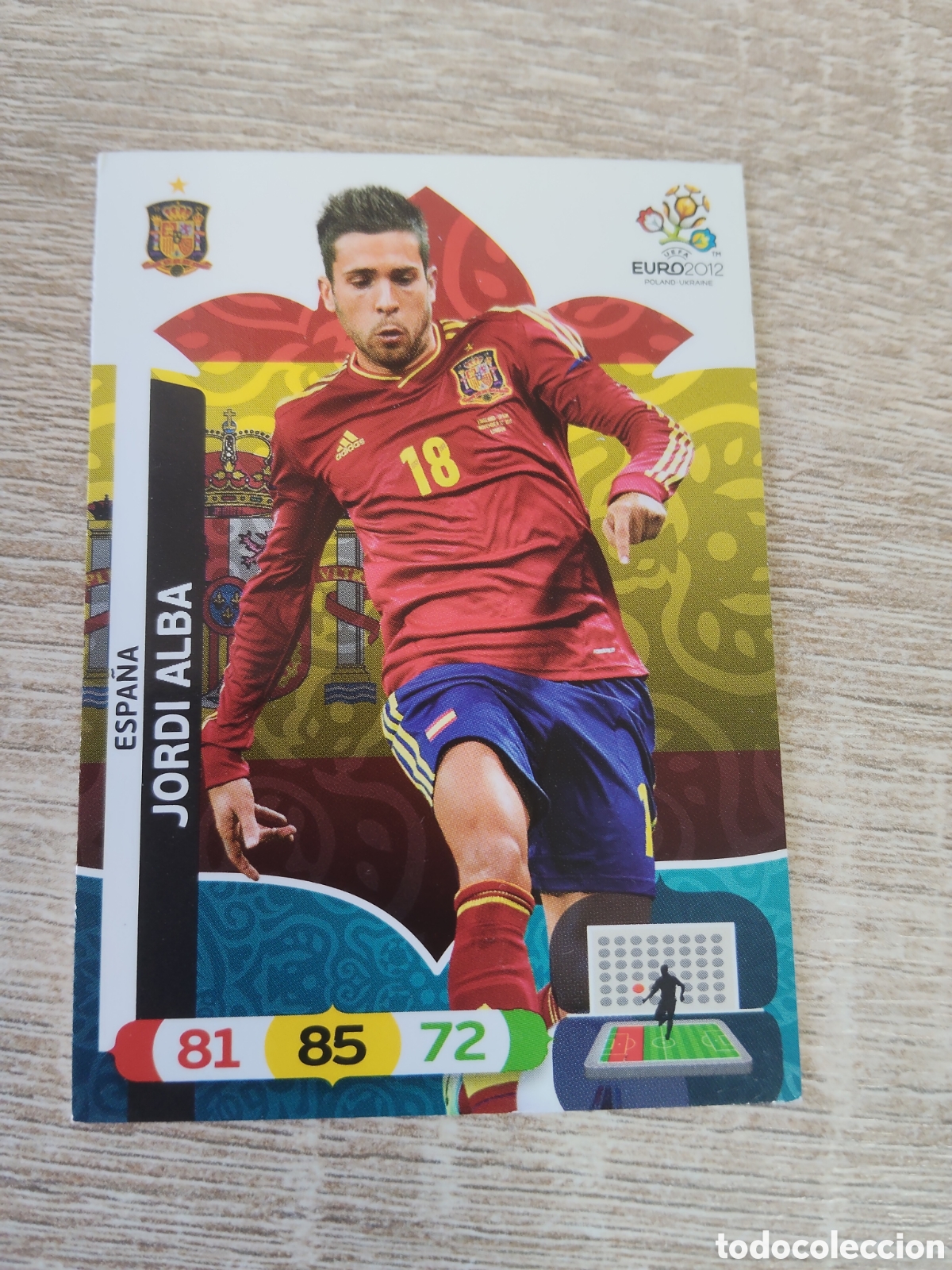 Football Stickers: Panini Adrenalyn euro 2012 Jordi Alba Espa&ntilde;a