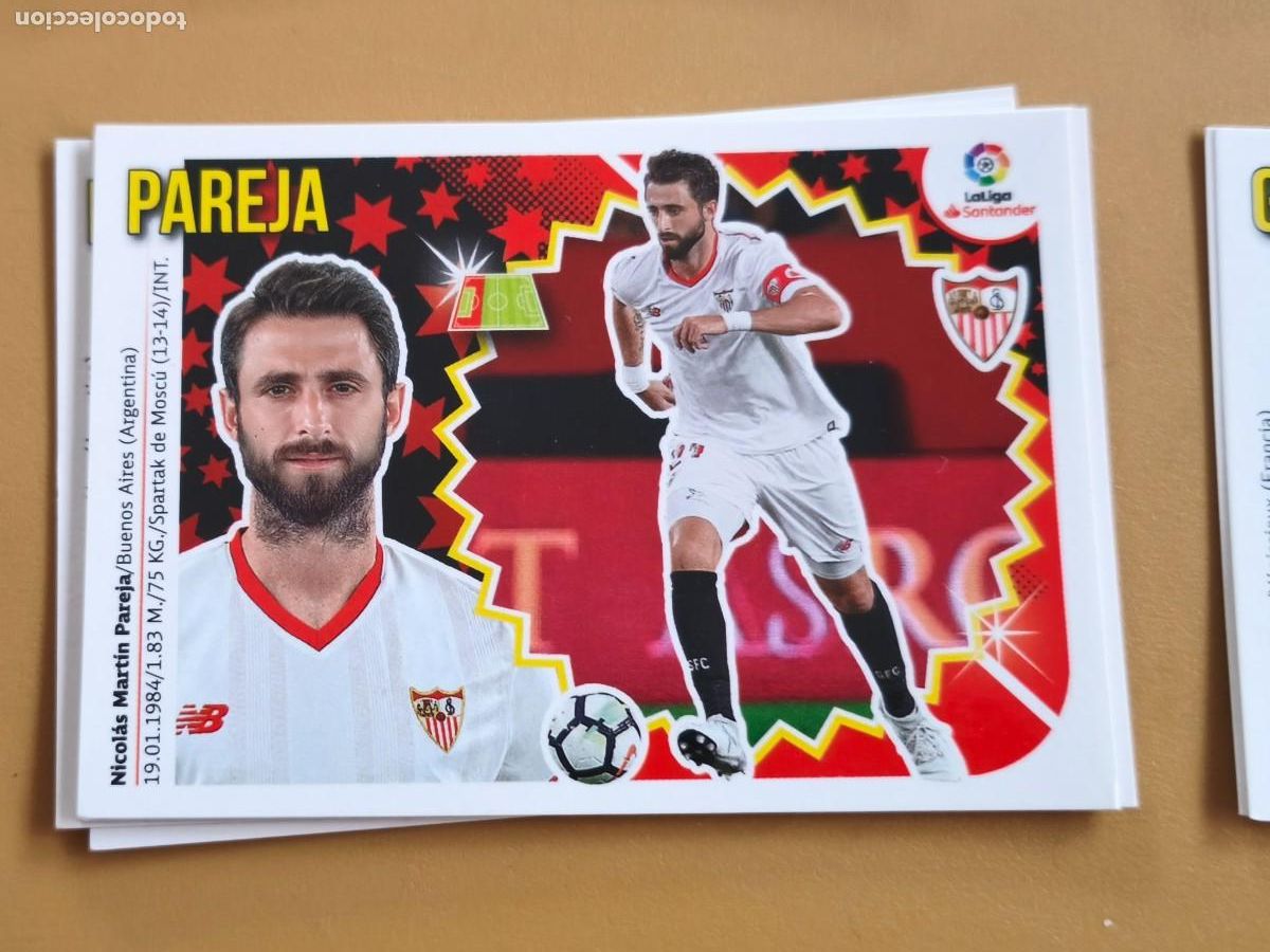 Cromos de f&uacute;tbol: pareja, 2018 19 coloca