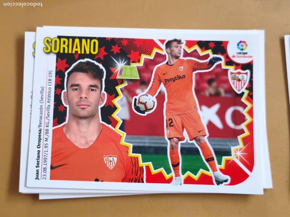 Cromos de f&uacute;tbol: soriano, 2018 19 coloca
