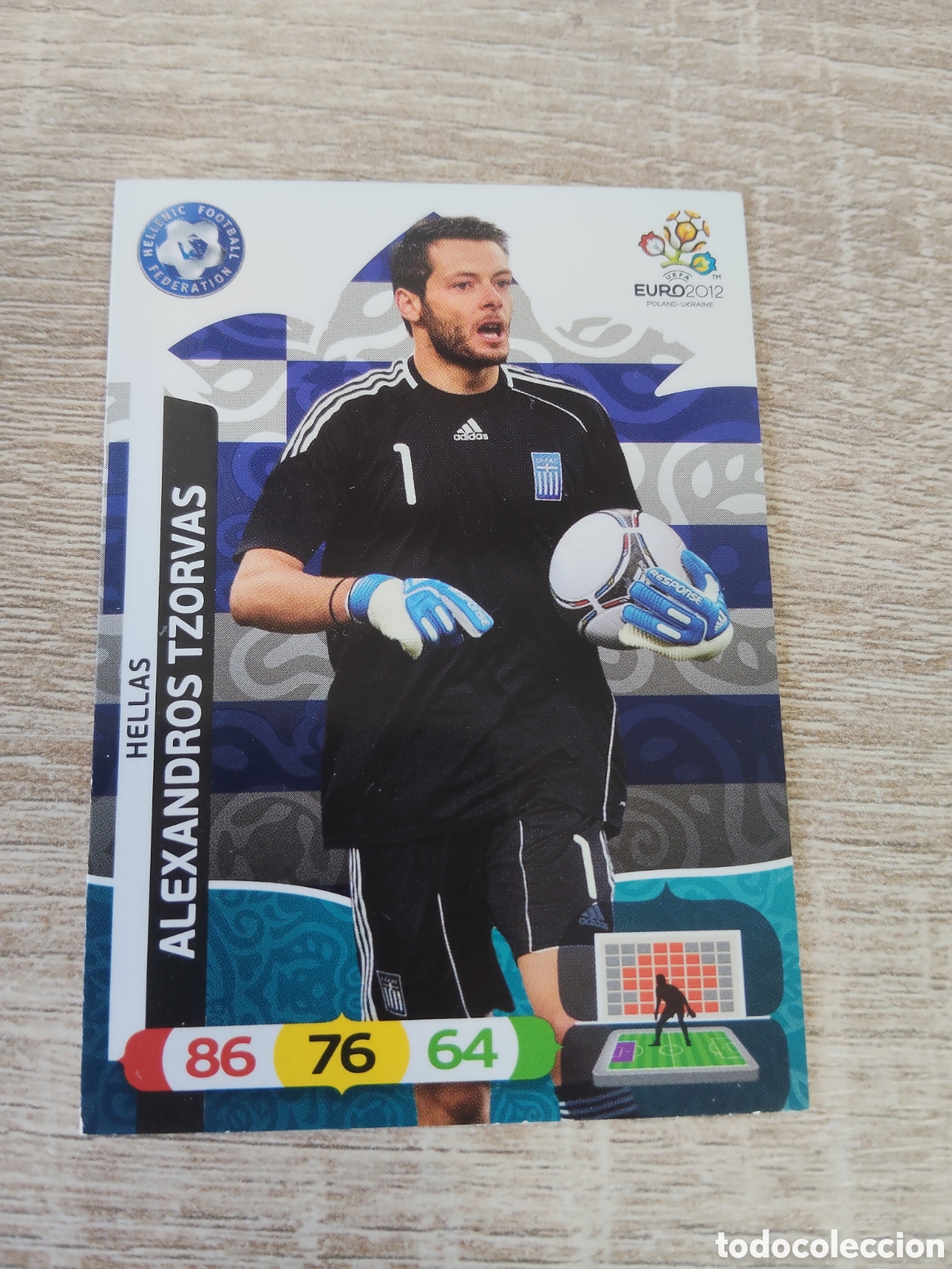 Cromos de f&uacute;tbol: Panini Adrenalyn euro 2012 Alexandros Tzorvas Grecia