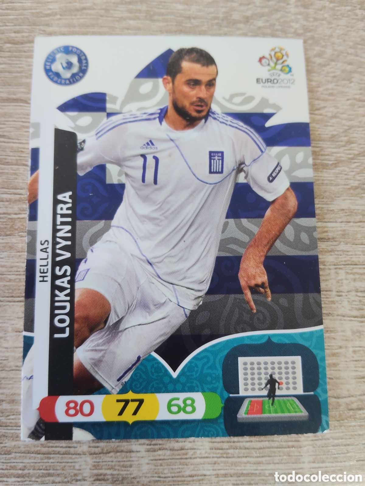 Cromos de f&uacute;tbol: Panini Adrenalyn euro 2012 Loukas Vyntra Grecia