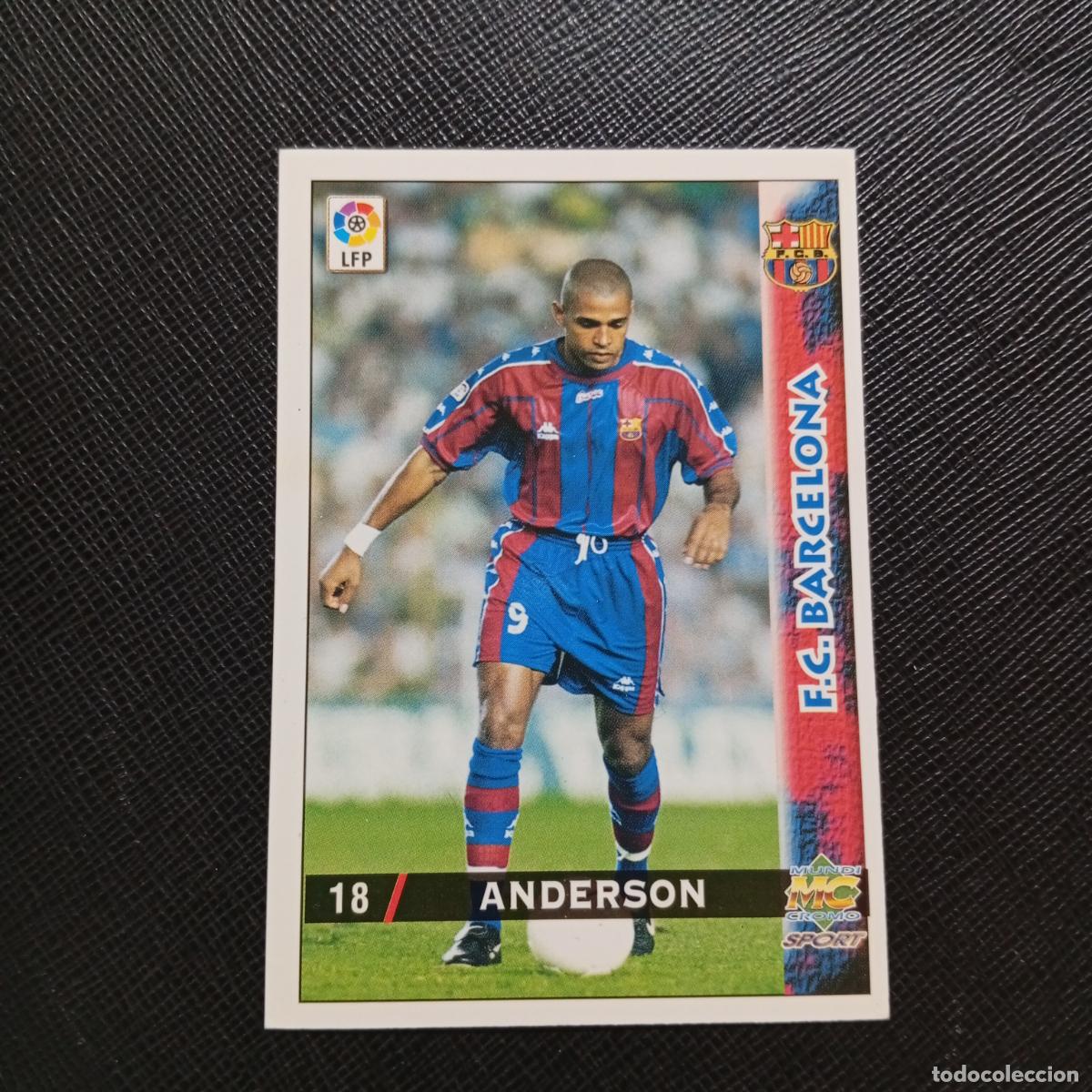 Cromos de f&uacute;tbol: 18 ANDERSON BARCELONA MUNDICROMO 1998 1999 CROMO FUTBOL LIGA 98 99 - A218 PG3