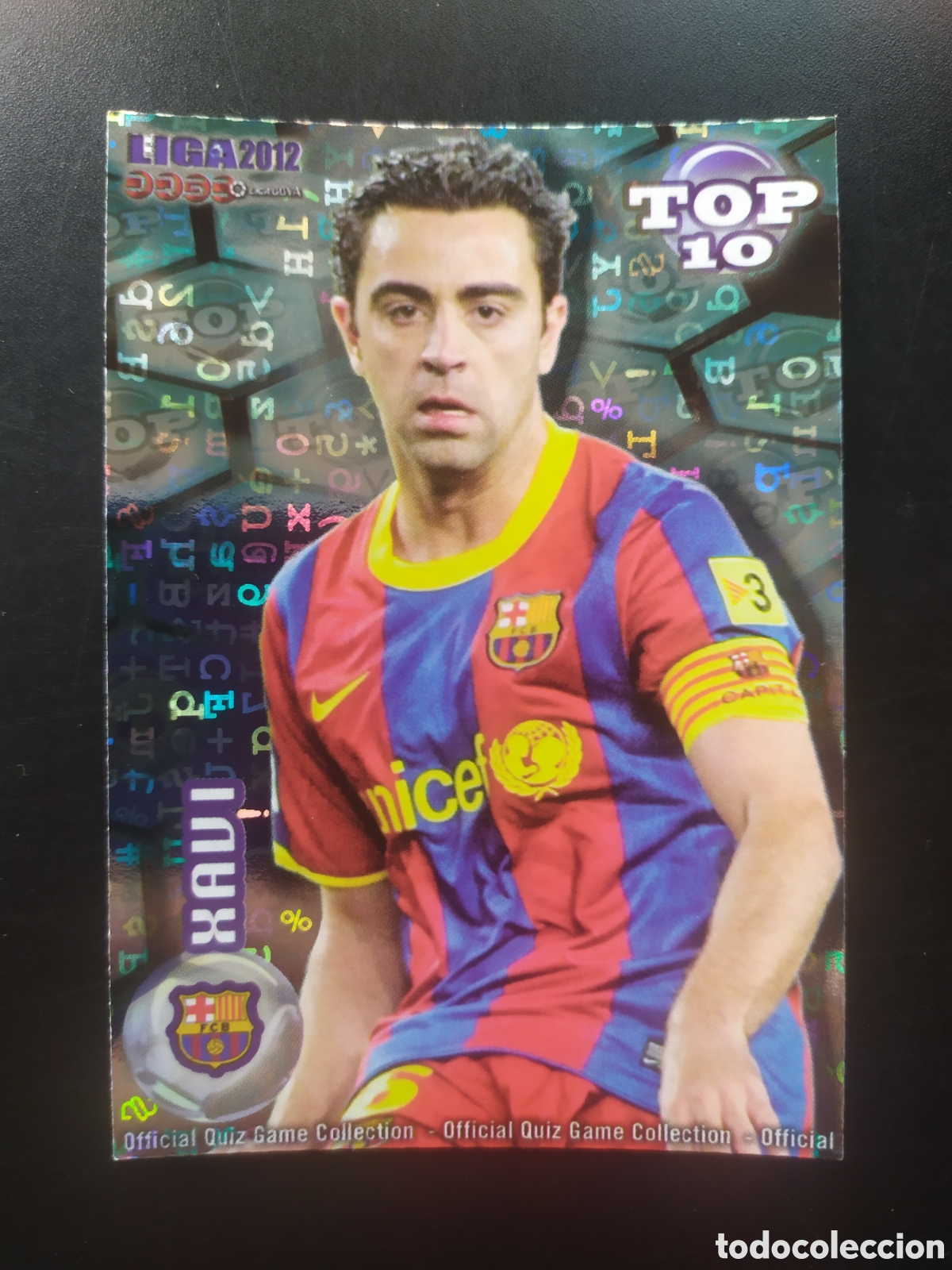 Cromos de f&uacute;tbol: Mundicromo fichas Liga 2011 2012 11 12 Xavi top brillo letras n&deg; 613 Barcelona