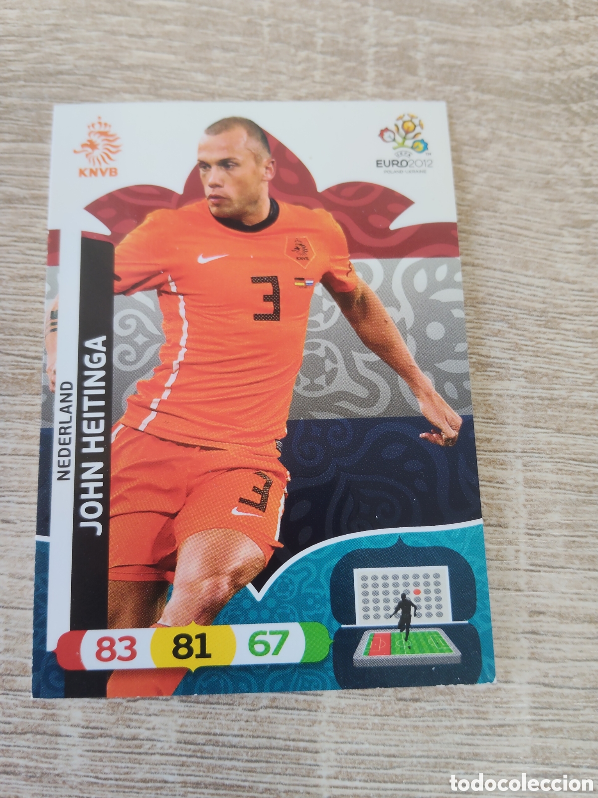 Cromos de f&uacute;tbol: Panini Adrenalyn euro 2012 John Heitinga Holanda