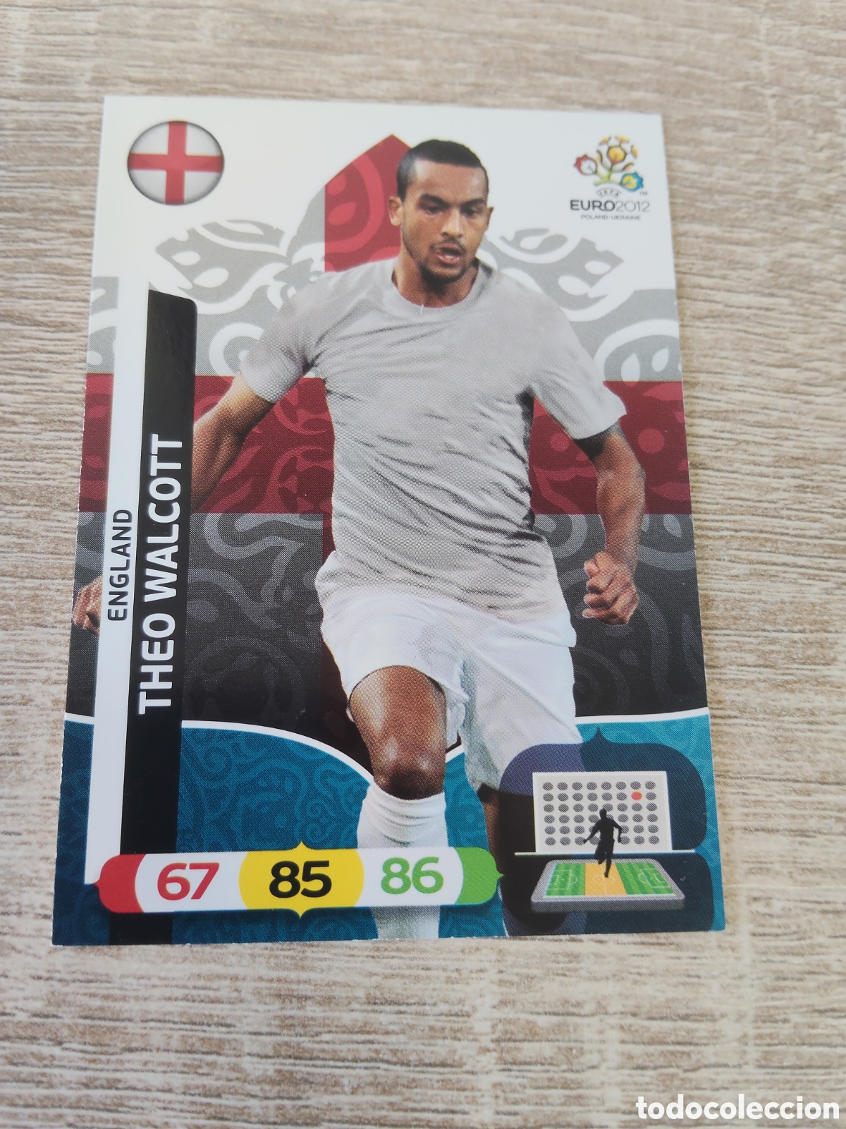 Cromos de f&uacute;tbol: Panini Adrenalyn euro 2012 Theo Walcott Inglaterra