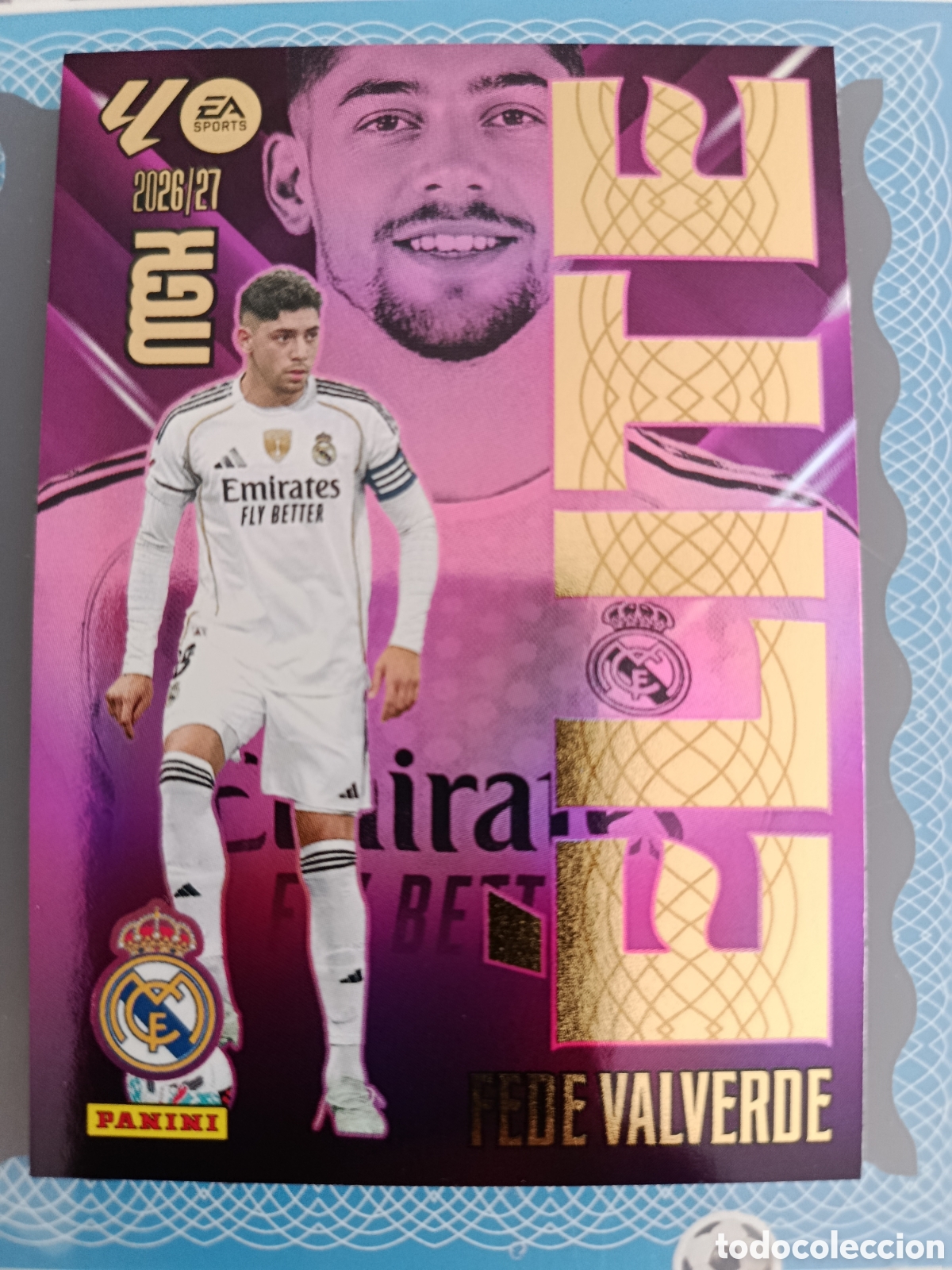 Cromos de f&uacute;tbol: MEGACRACKS 2026 2027 - PANINI - N&ordm; 5 FEDE VALVERDE REAL MADRID ELITE