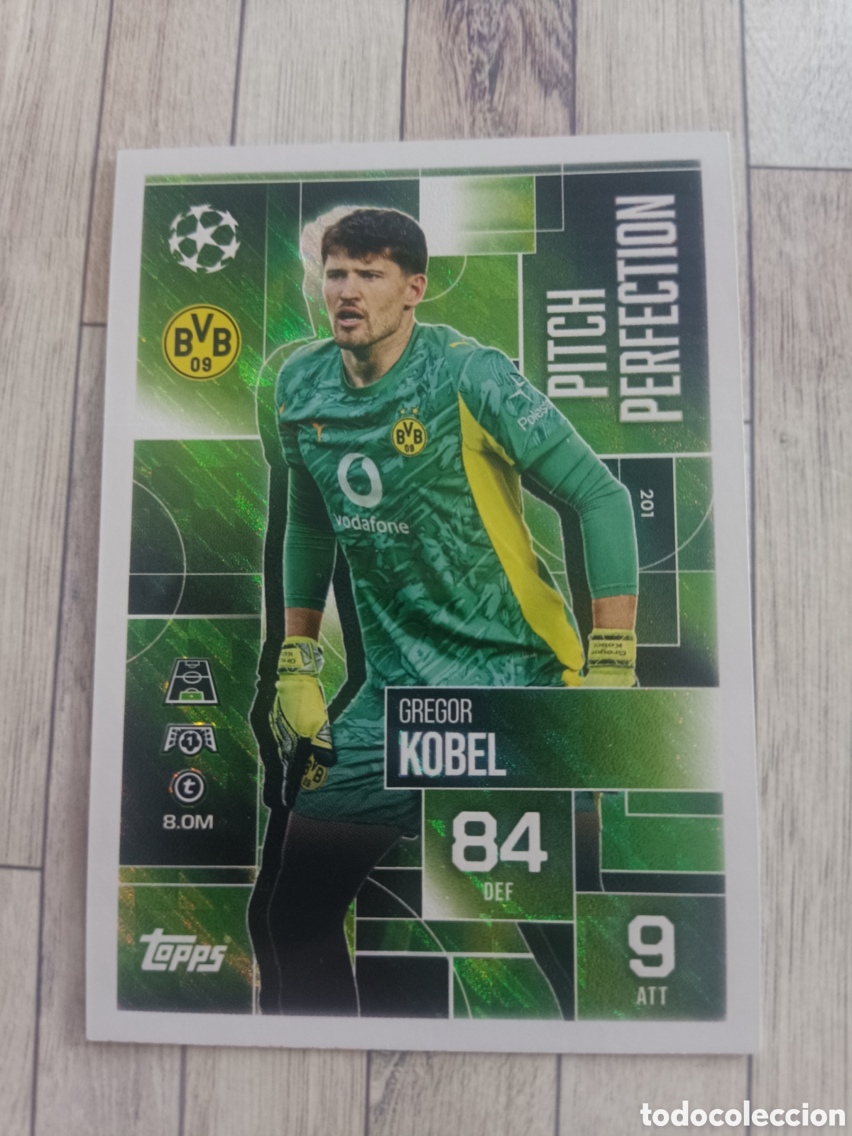 Cromos de f&uacute;tbol: 201 KOBEL BORUSSIA DORTMUND PITCH PERFECTION MATCH ATTAX EXTRA CHAMPIONS 2025 2026 TOPPS 25 26
