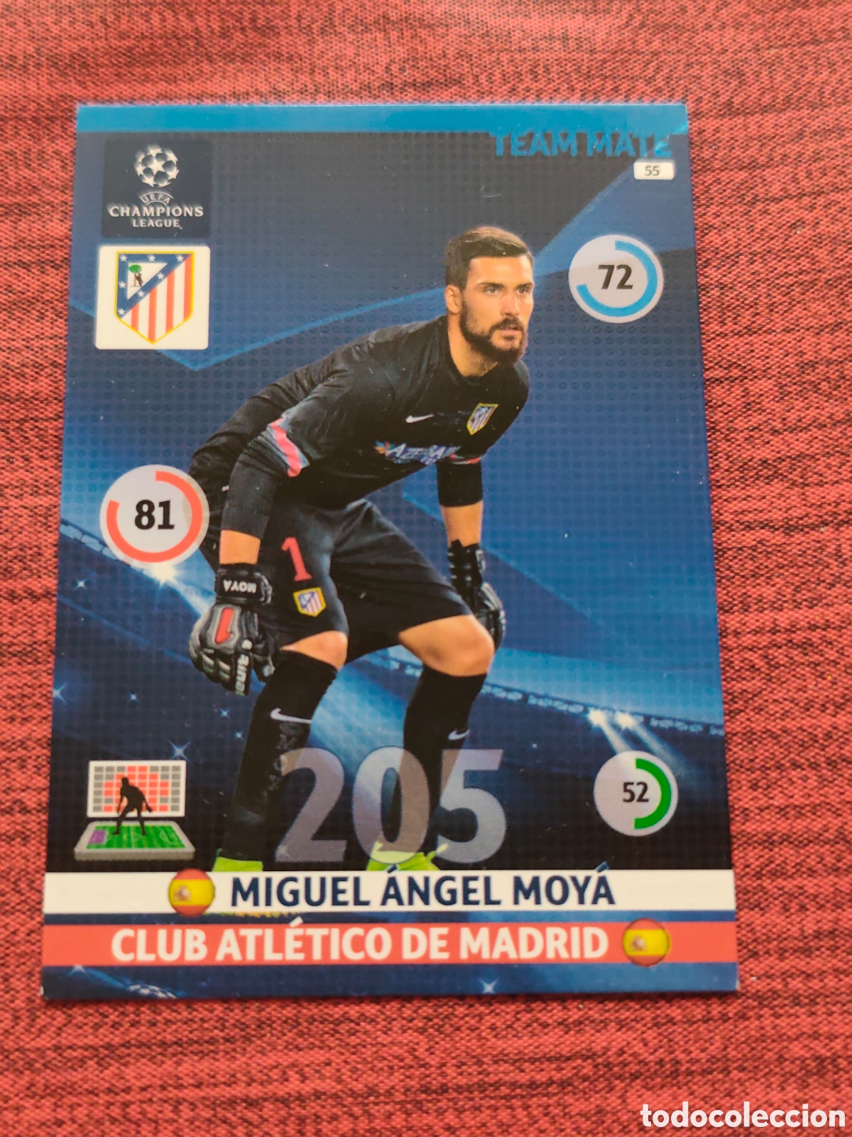 Cromos de f&uacute;tbol: 55 MOY&Aacute; ATL&Eacute;TICO MADRID ADRENALYN XL UEFA CHAMPIONS LEAGUE 2014 2015