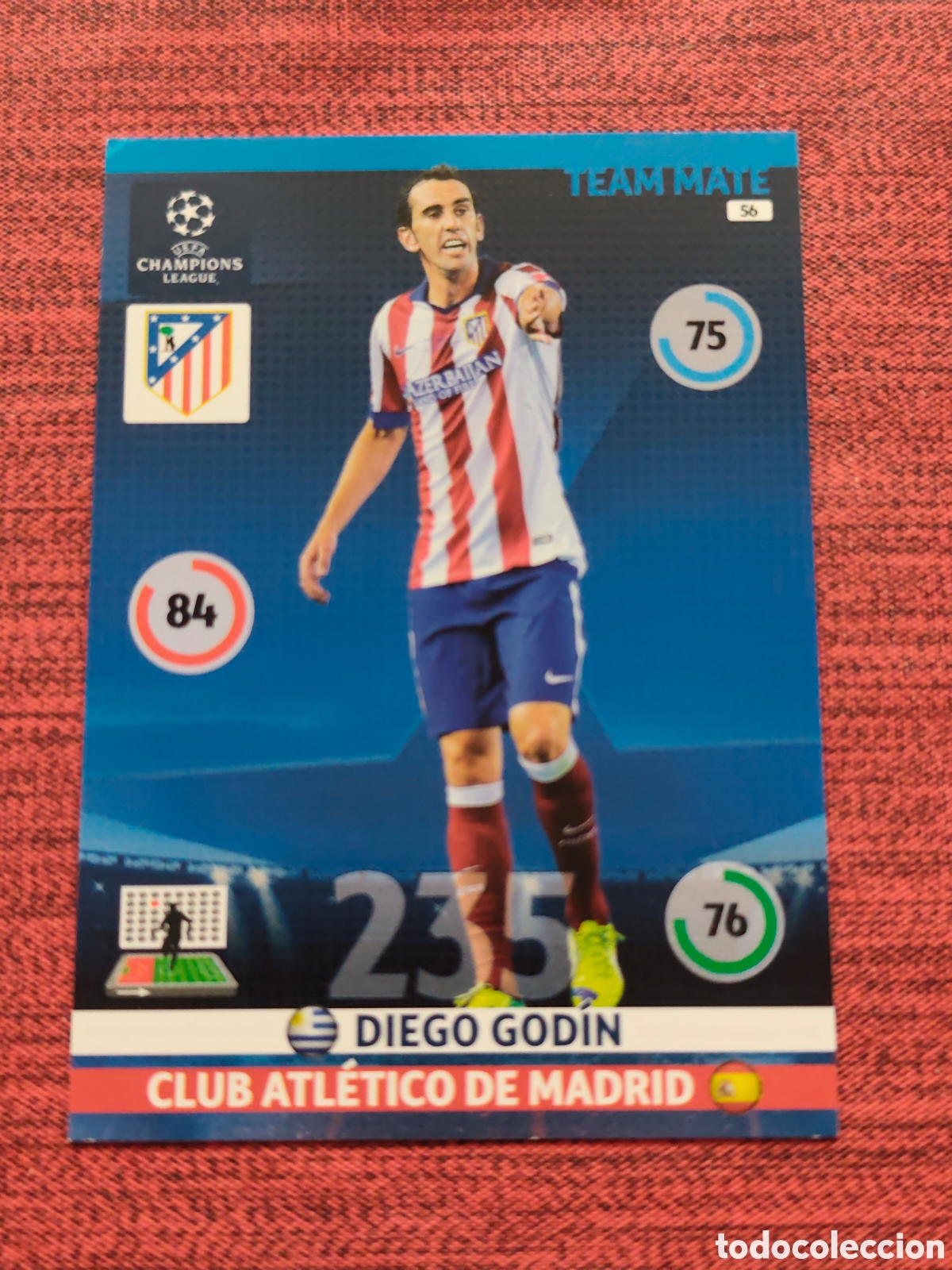 Cromos de f&uacute;tbol: 56 DIEGO GODIN ATL&Eacute;TICO MADRID ADRENALYN XL UEFA CHAMPIONS LEAGUE 2014 2015