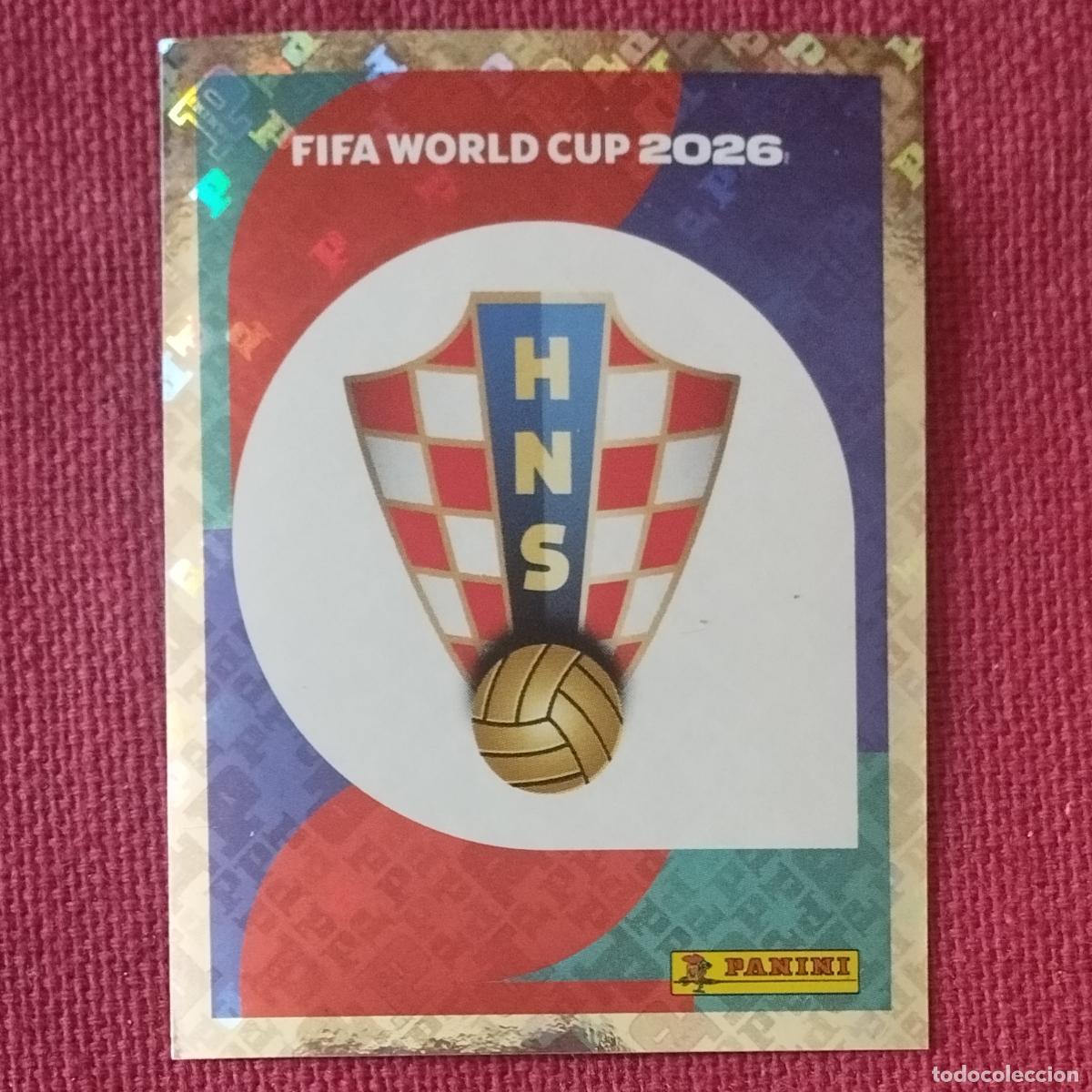 Cromos de f&uacute;tbol: ESCUDO DE CROACIA - CRO 1 - MUNDIAL DE FUTBOL - FIFA WORLD CUP 2026