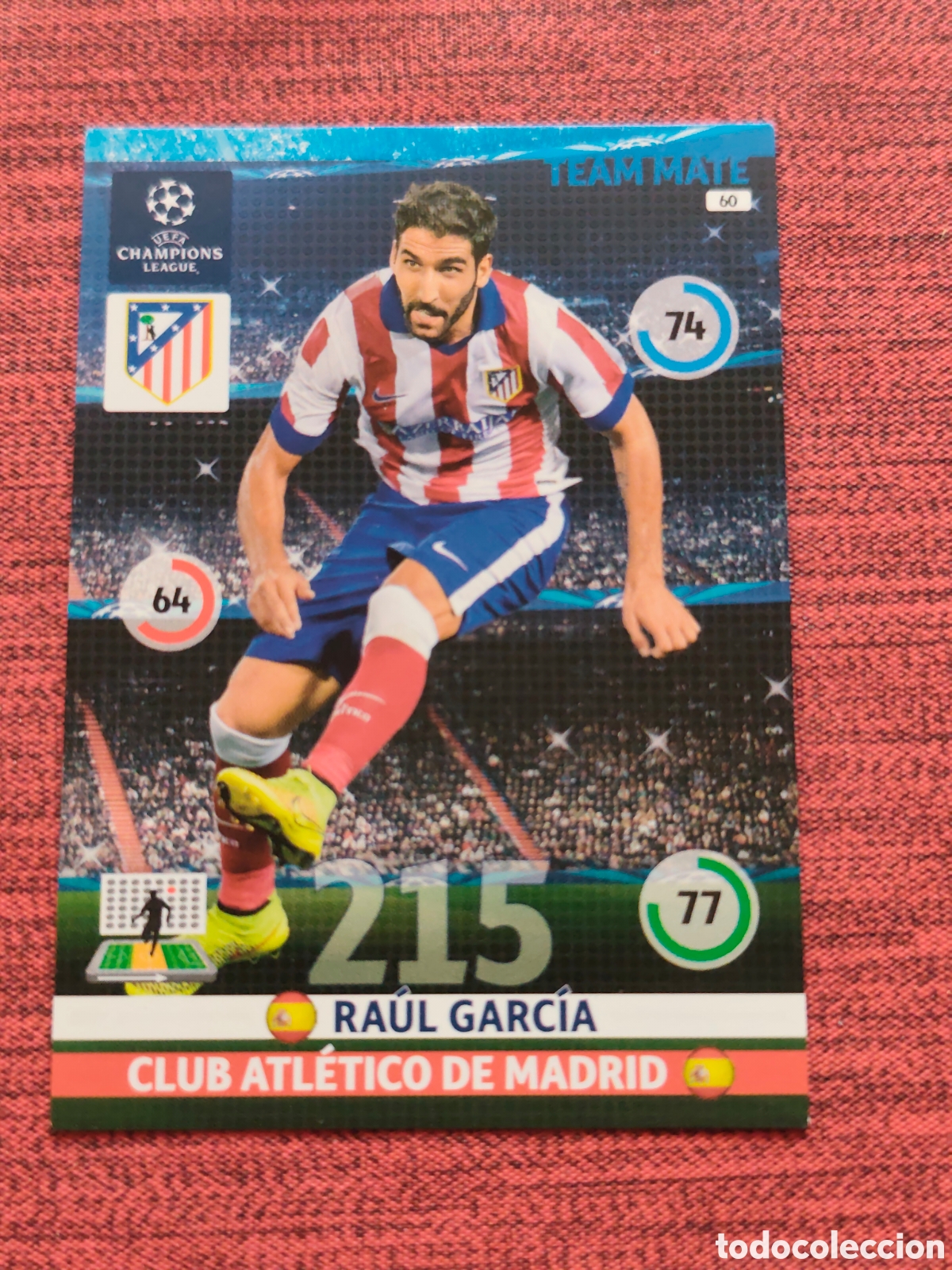 Cromos de f&uacute;tbol: 60 RA&Uacute;L GARC&Iacute;A ATL&Eacute;TICO MADRID ADRENALYN XL UEFA CHAMPIONS LEAGUE 2014 2015