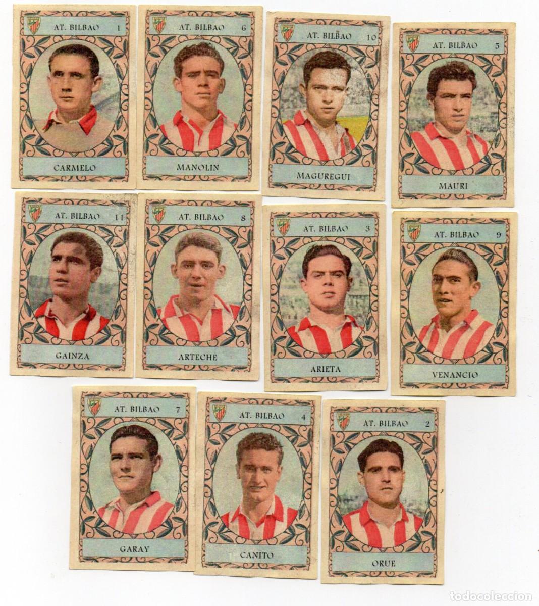 Cromos de f&uacute;tbol: AT, BILBAO 1954, DE CHOCOLATES KAOMELIN