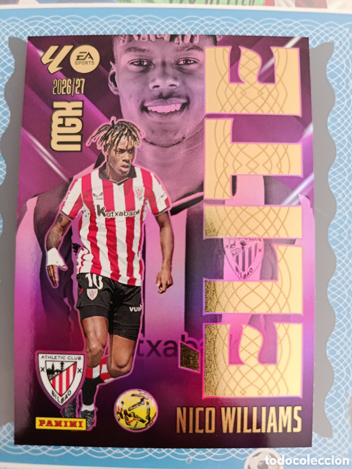 Cromos de f&uacute;tbol: MEGACRACKS 2026 2027 - PANINI - N&ordm; 12 NICO WILLIAMS ATHLETIC CLUB DE BILBAO ELITE