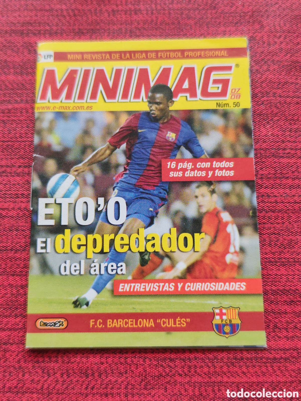 Cromos de f&uacute;tbol: 50 ETO'O FC BARCELONA MINIMAG LIGA 2007 2008 EMAX