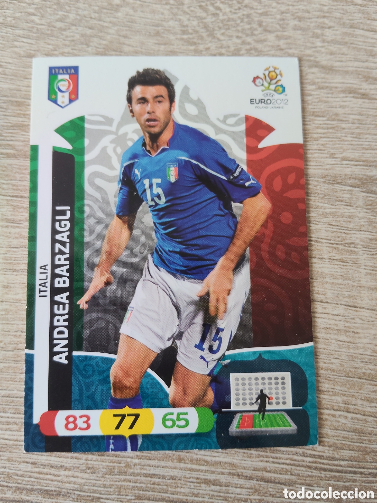 Cromos de f&uacute;tbol: Panini Adrenalyn euro 2012 Andrea Barzagli Italia