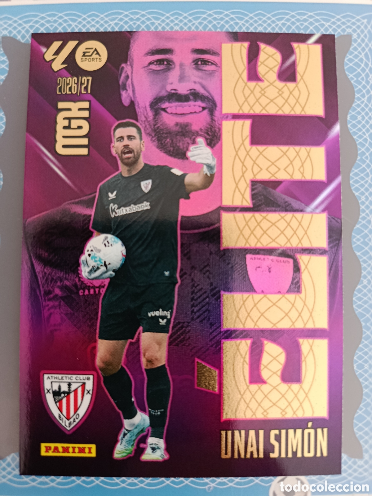 Cromos de f&uacute;tbol: MEGACRACKS 2026 2027 - PANINI - N&ordm; 17 UNAI SIMON ATHLETIC CLUB DE BILBAO ELITE