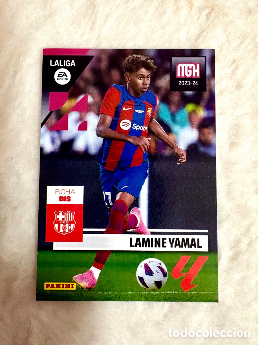 Cromos de f&uacute;tbol: LAMINE YAMAL 108 BIS ROOKIE BARCELONA MEGACRACKS 23 24