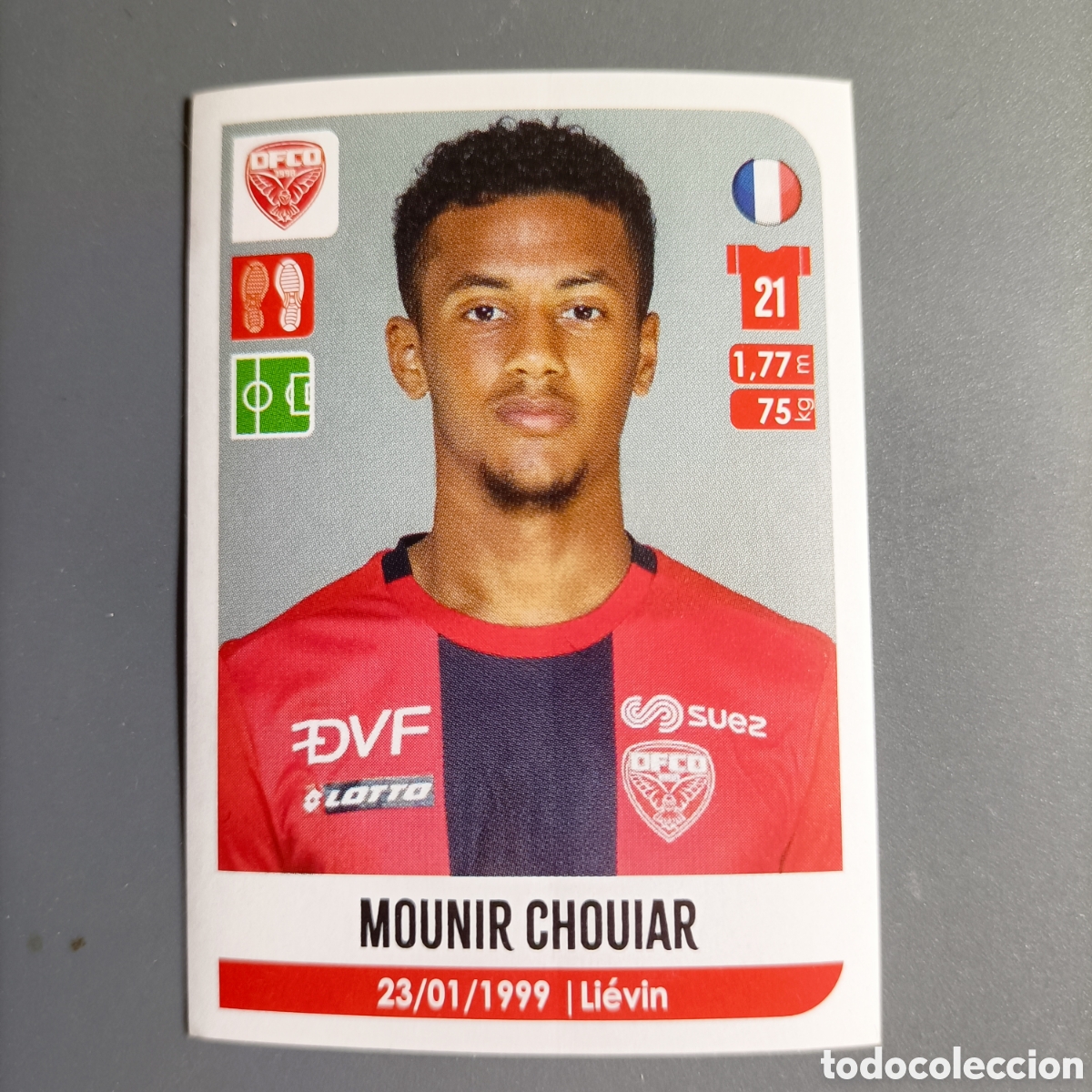 Cromos de f&uacute;tbol: Cromo Panini Foot 2021 - Championnat de France 2020-2021 (DIJON FCO) №108 MOUNIR CHOUIAR