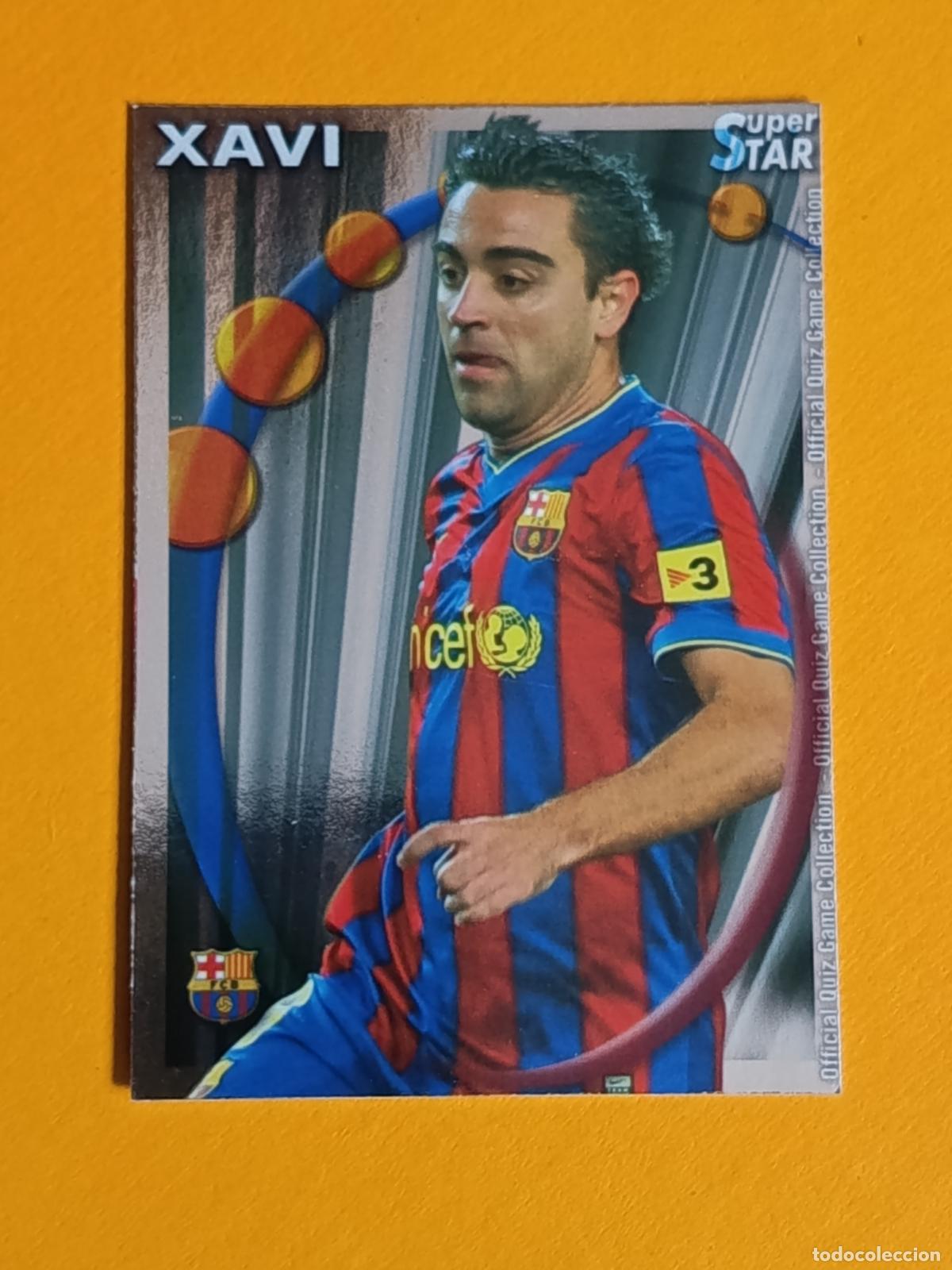 Cromos de f&uacute;tbol: 23 XAVI SUPERSTAR BRILLO LISO. FC BARCELONA. FICHAS QUIZ LIGA 2011. MUNDICROMO